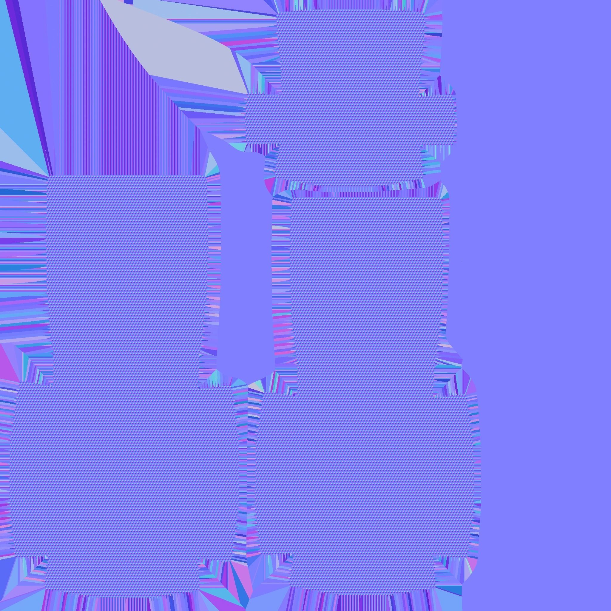 Beige Armchair - Furniture Interior Design Low-poly 3D model_16