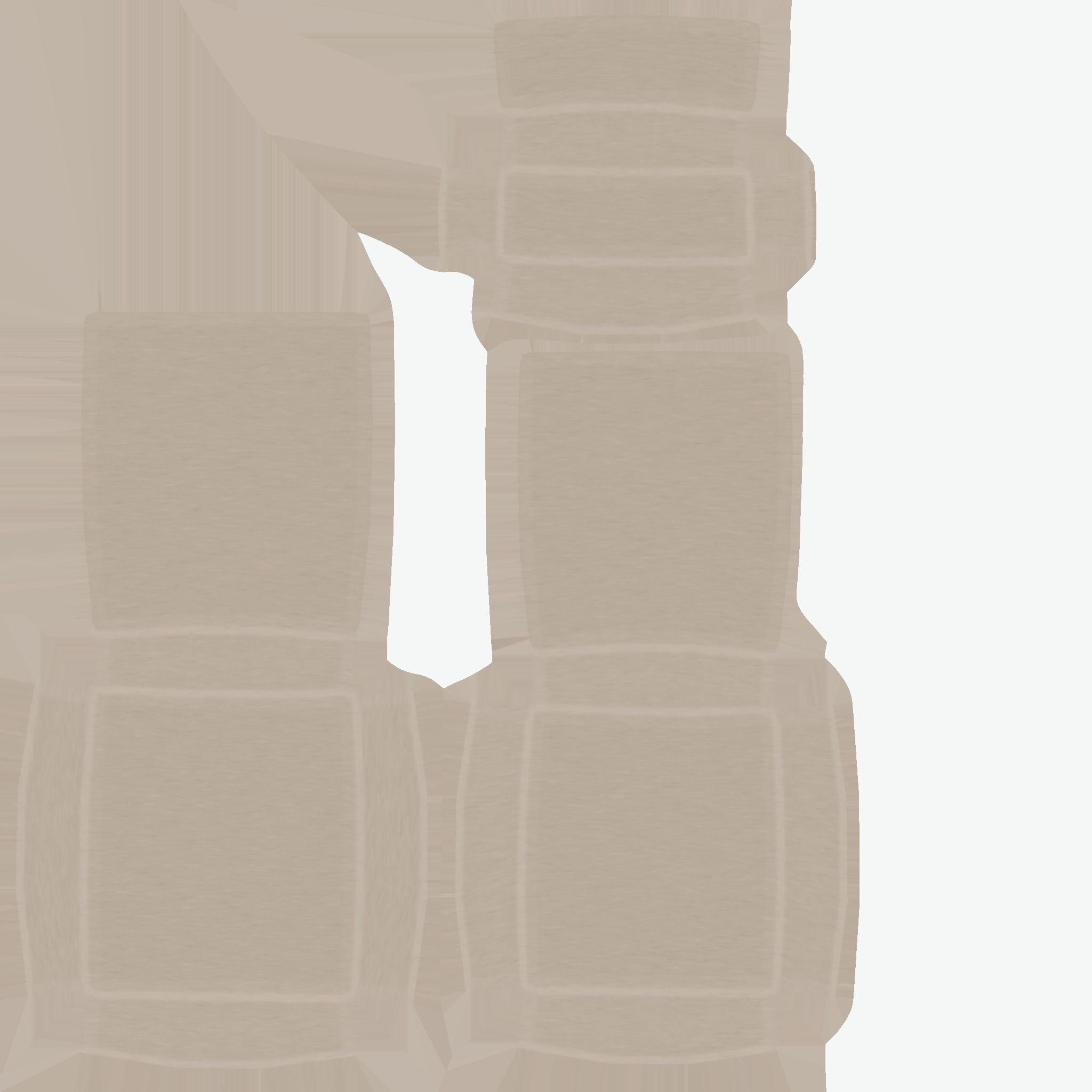 Beige Armchair - Furniture Interior Design Low-poly 3D model_13