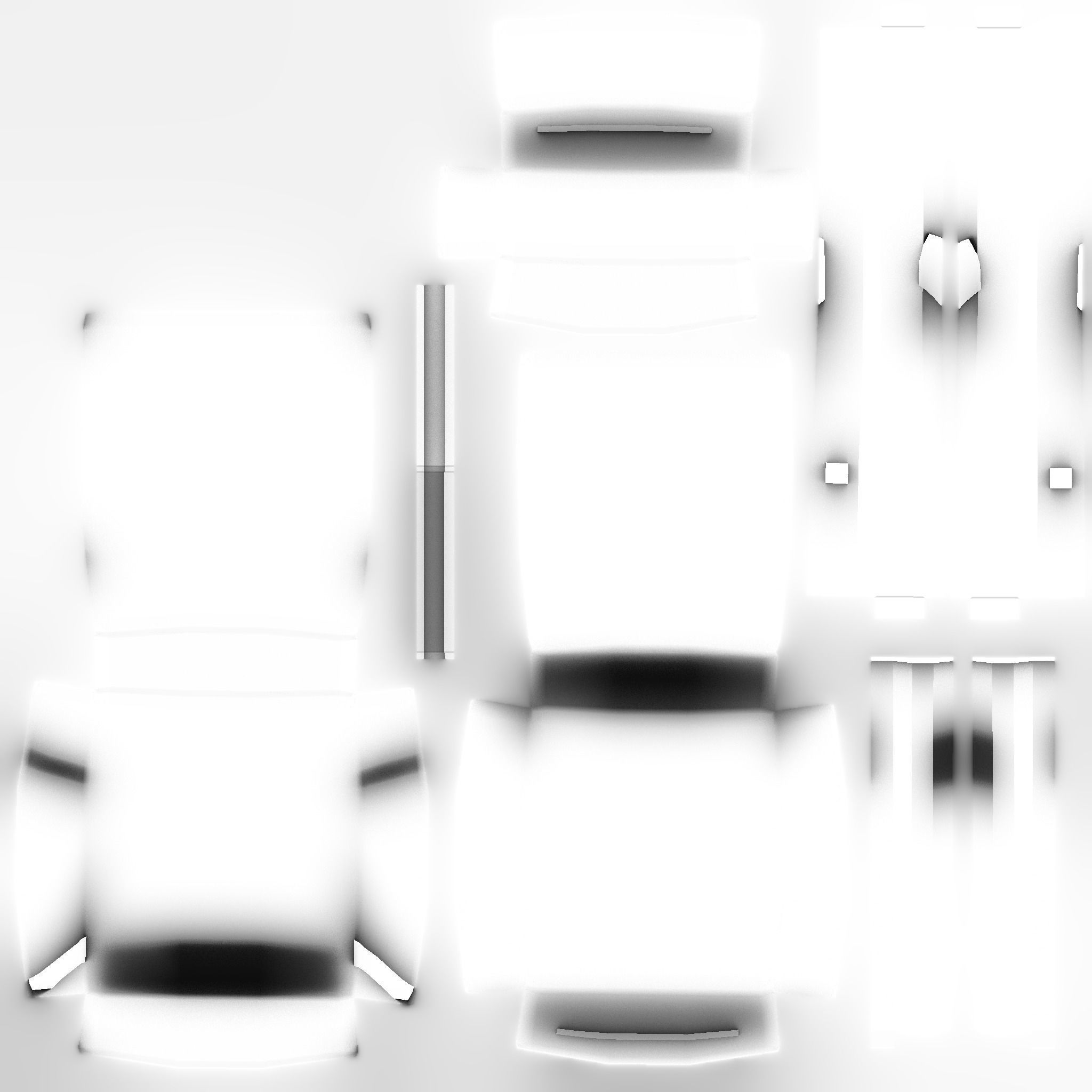 Beige Armchair - Furniture Interior Design Low-poly 3D model_12