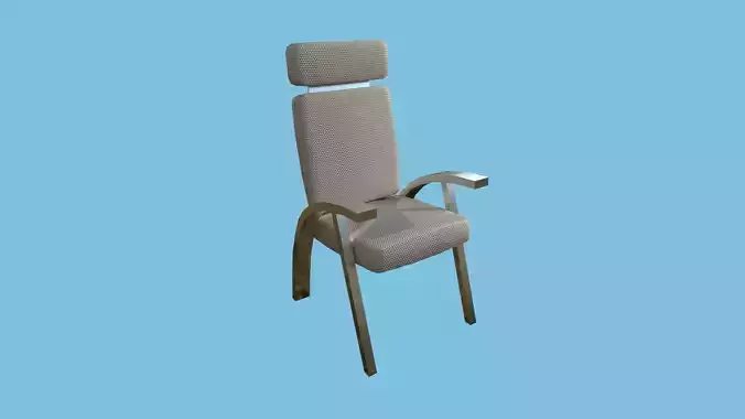 Beige Armchair - Furniture Interior Design Low-poly 3D model