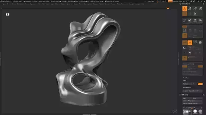 Modern Abstract Decorative sculpture 3d print model 53