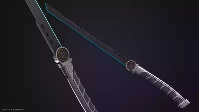 Sci fi blade Low-poly 3D model