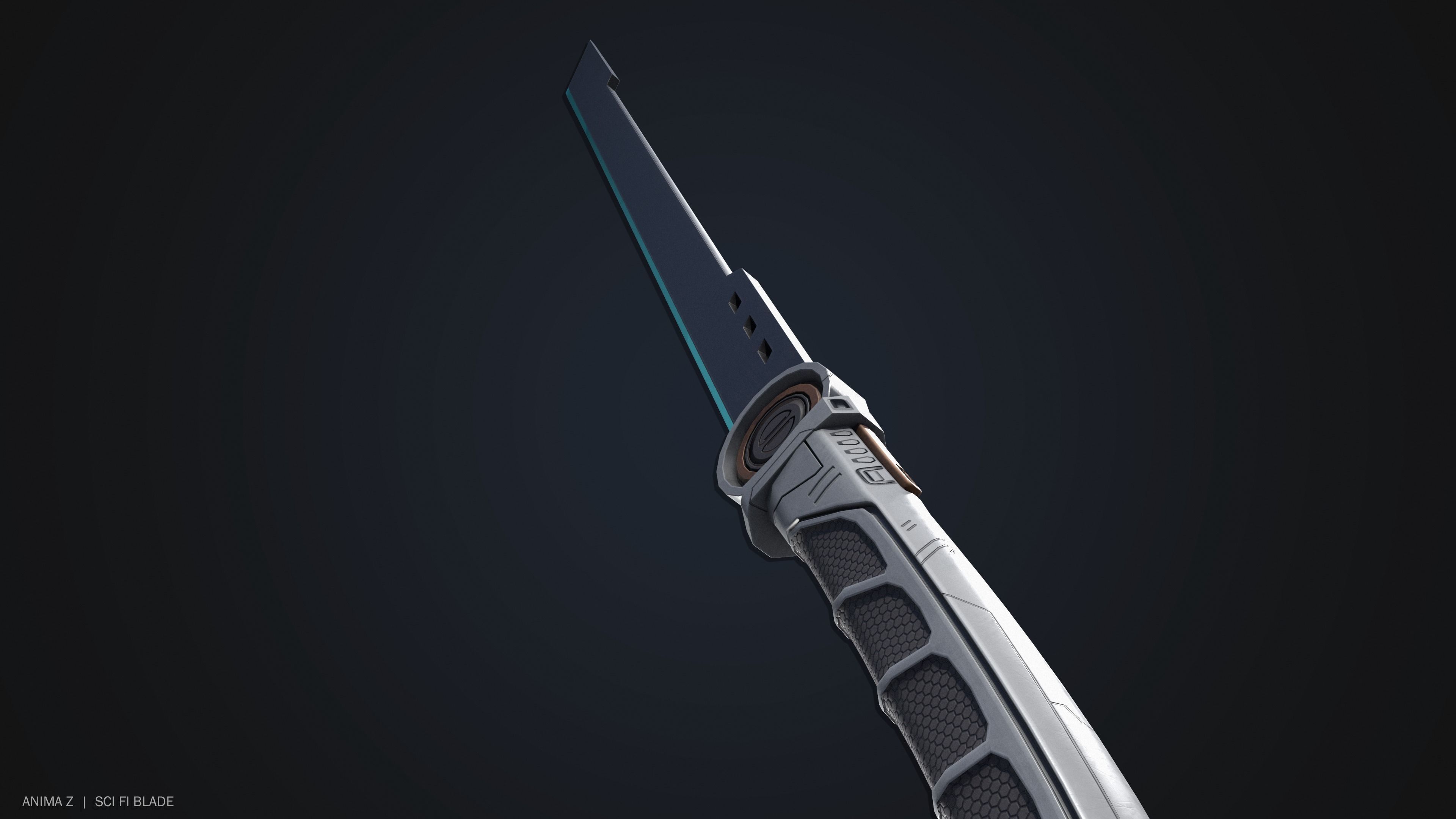 Sci fi blade Low-poly 3D model_8