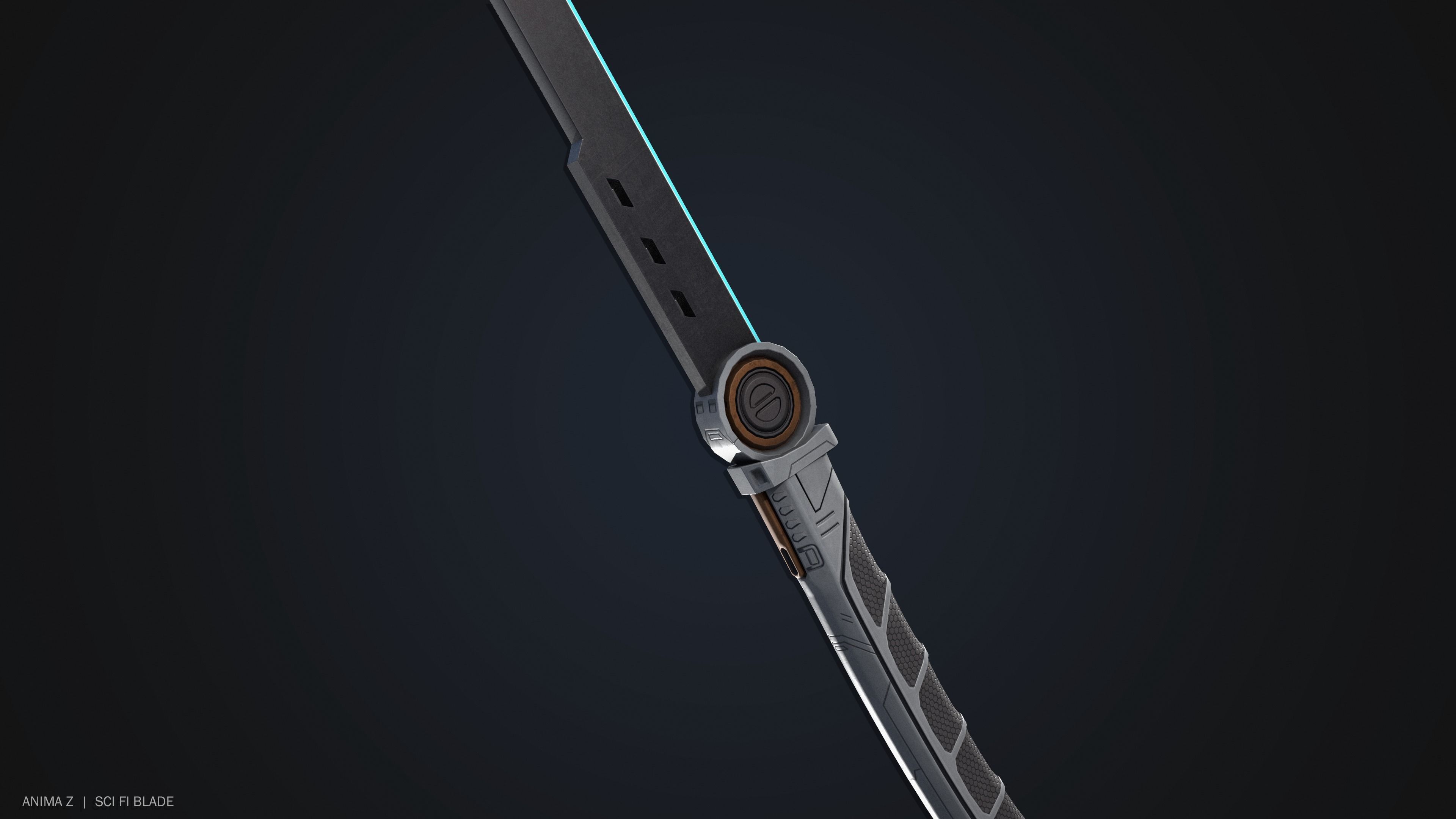 Sci fi blade Low-poly 3D model_5