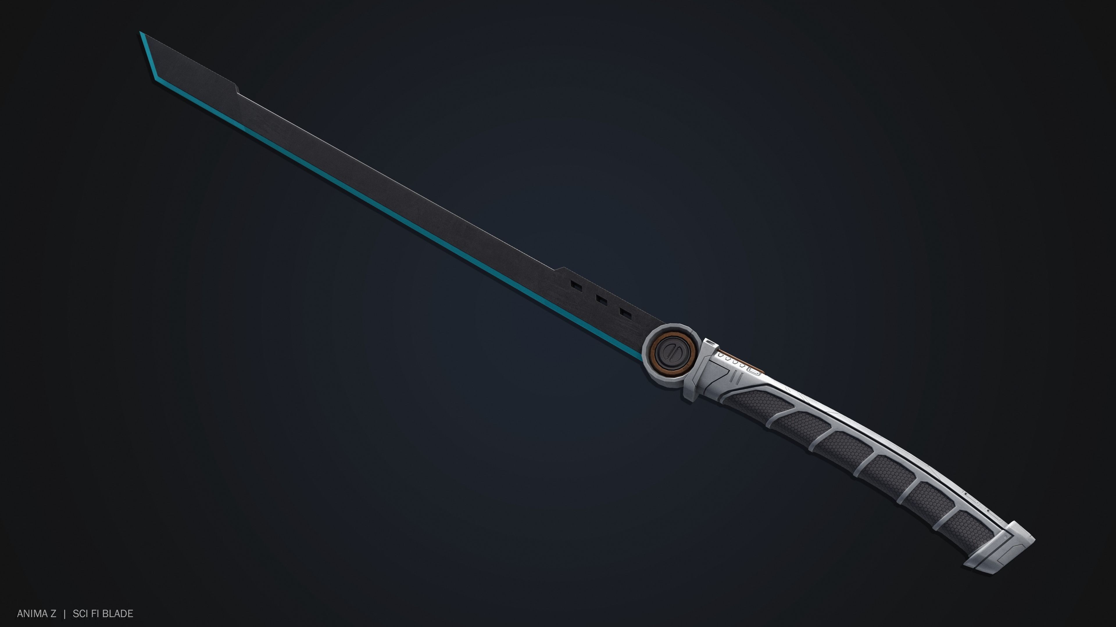 Sci fi blade Low-poly 3D model_4
