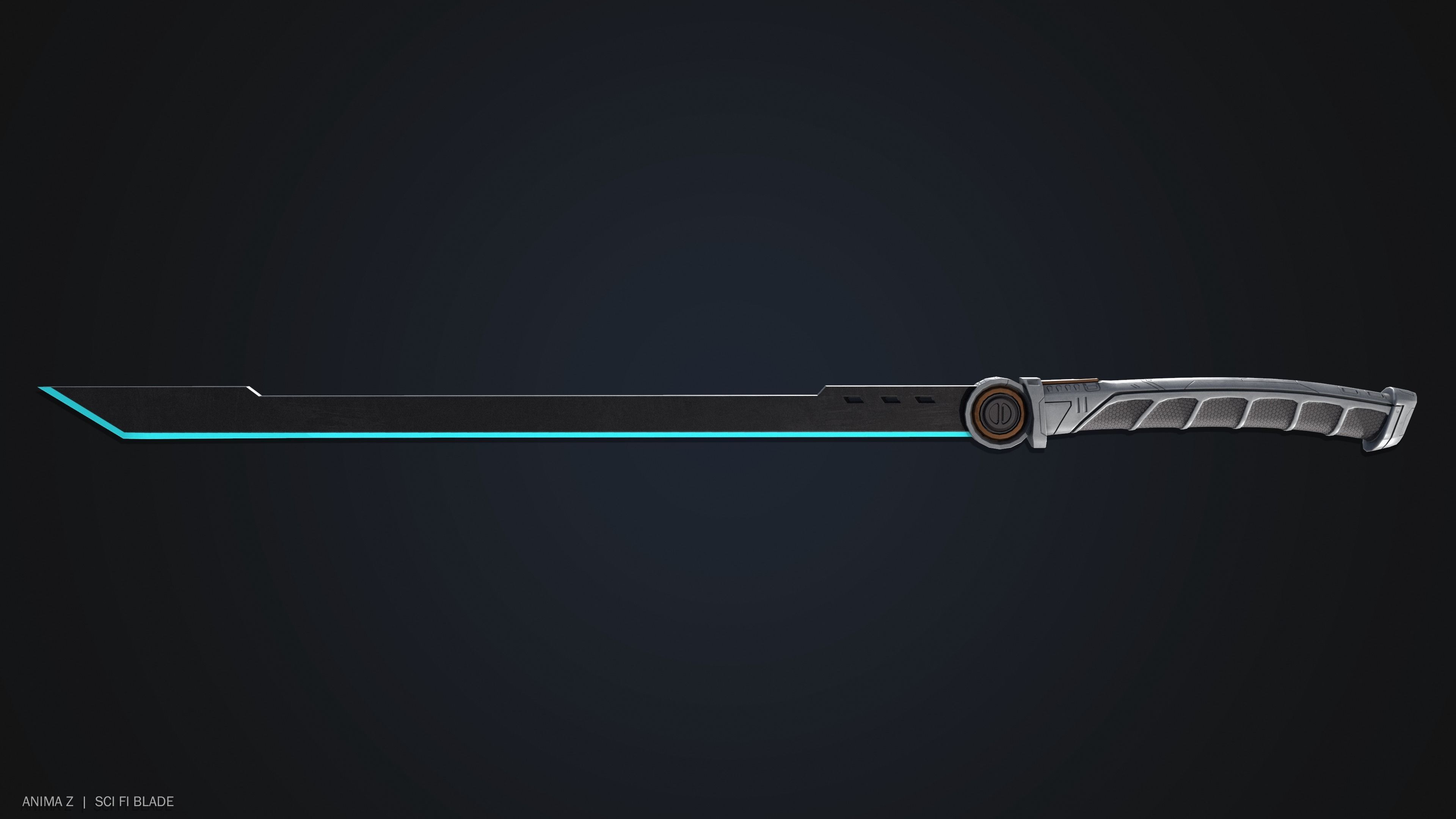 Sci fi blade Low-poly 3D model_1