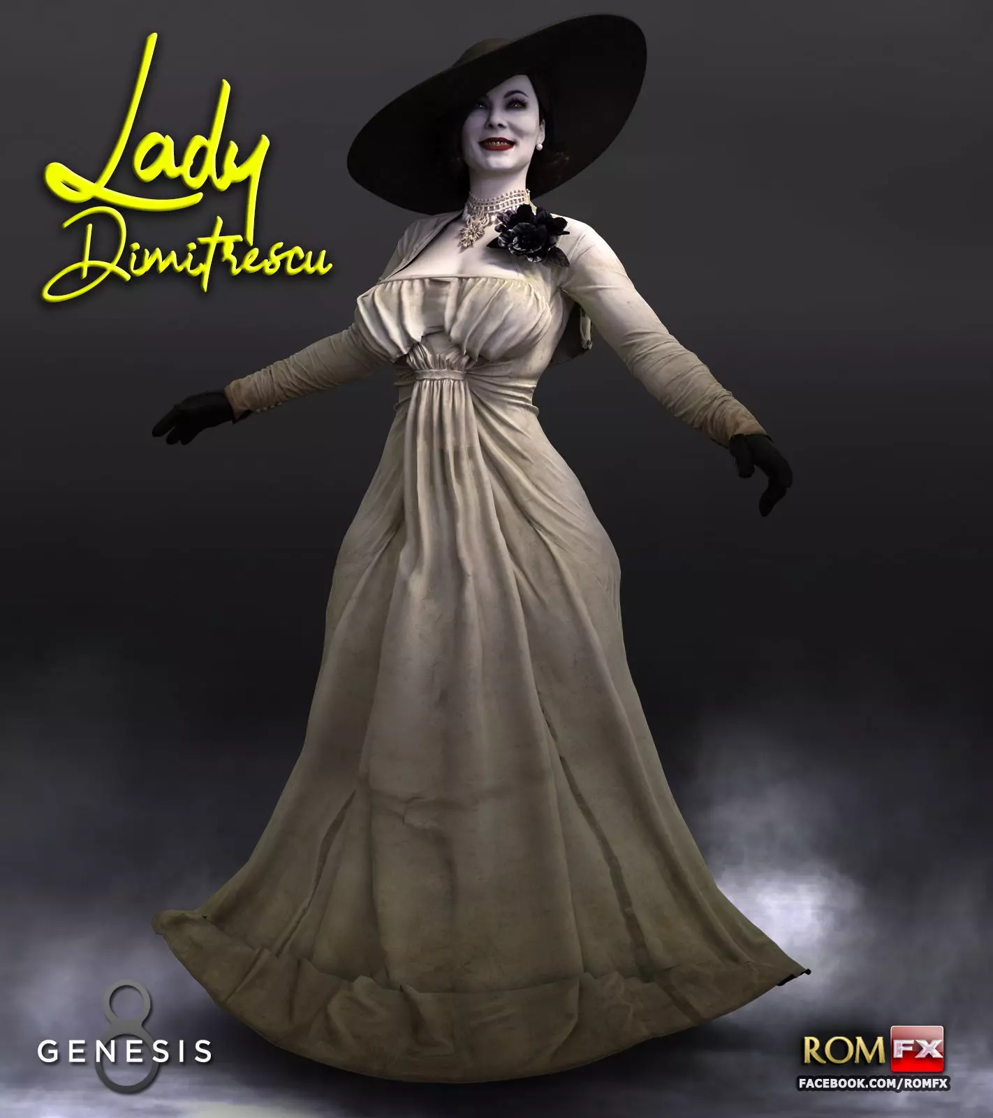 Lady Dimitrescu For G8F And G8-1F 3D model_0