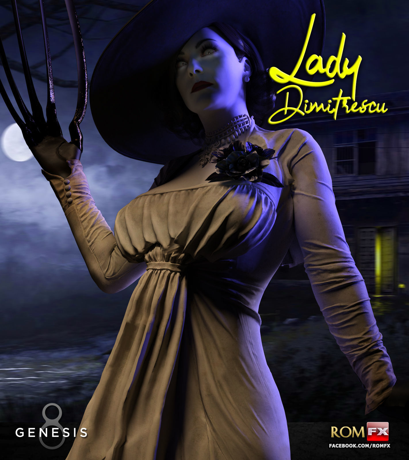 Lady Dimitrescu For G8F And G8-1F 3D model_1