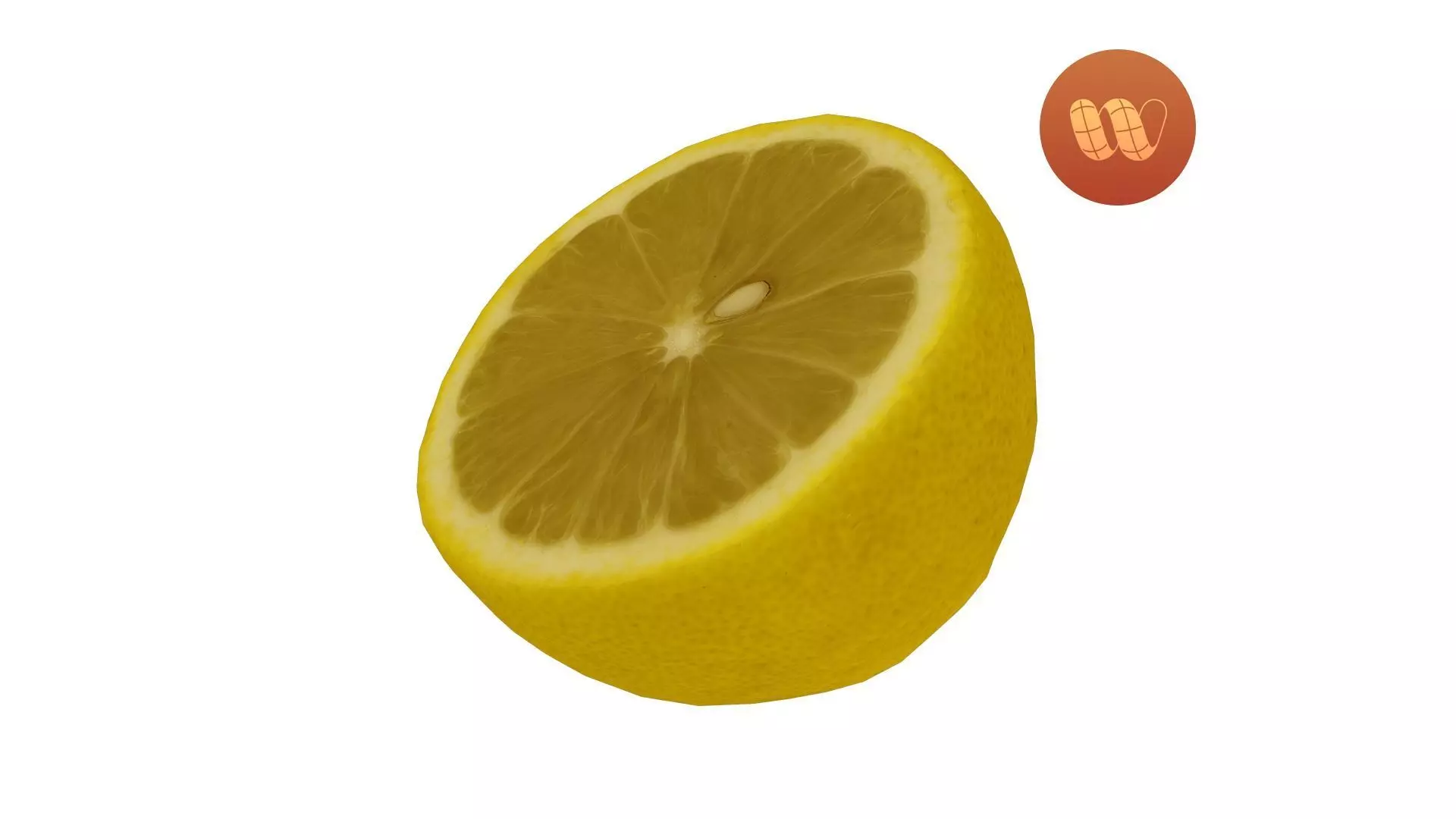 Half a Lemon - Half a Lemon Scanned Low-poly 3D model_0