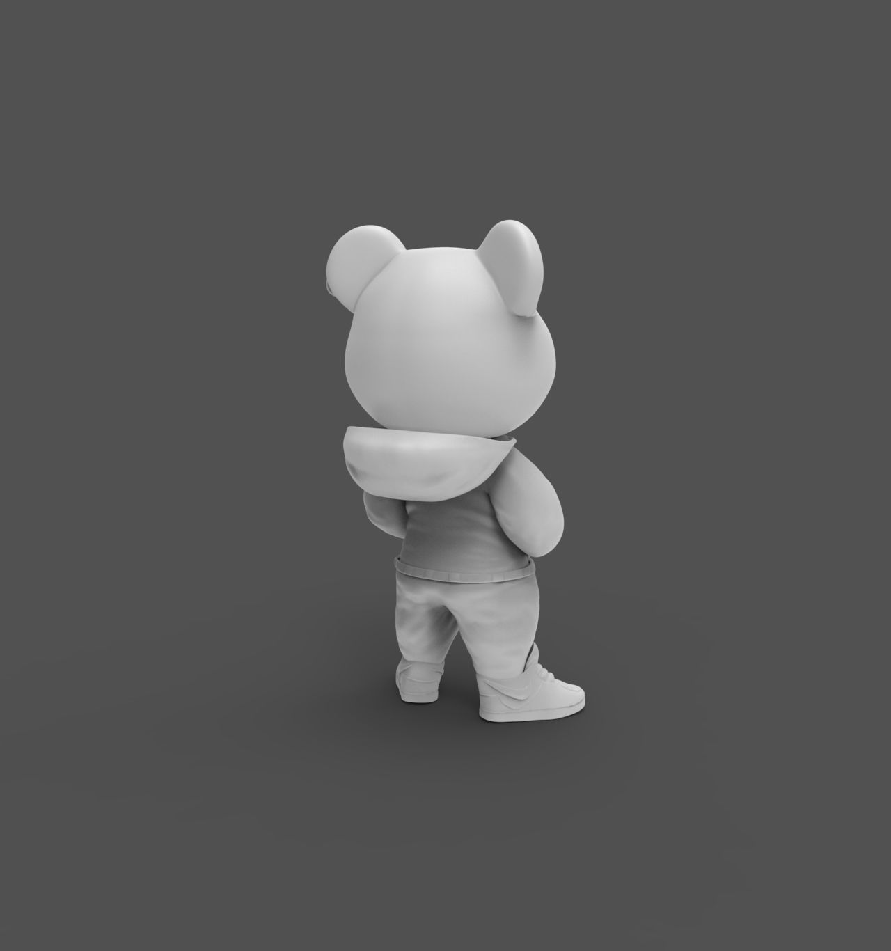 cartoon bear 3D print model_6