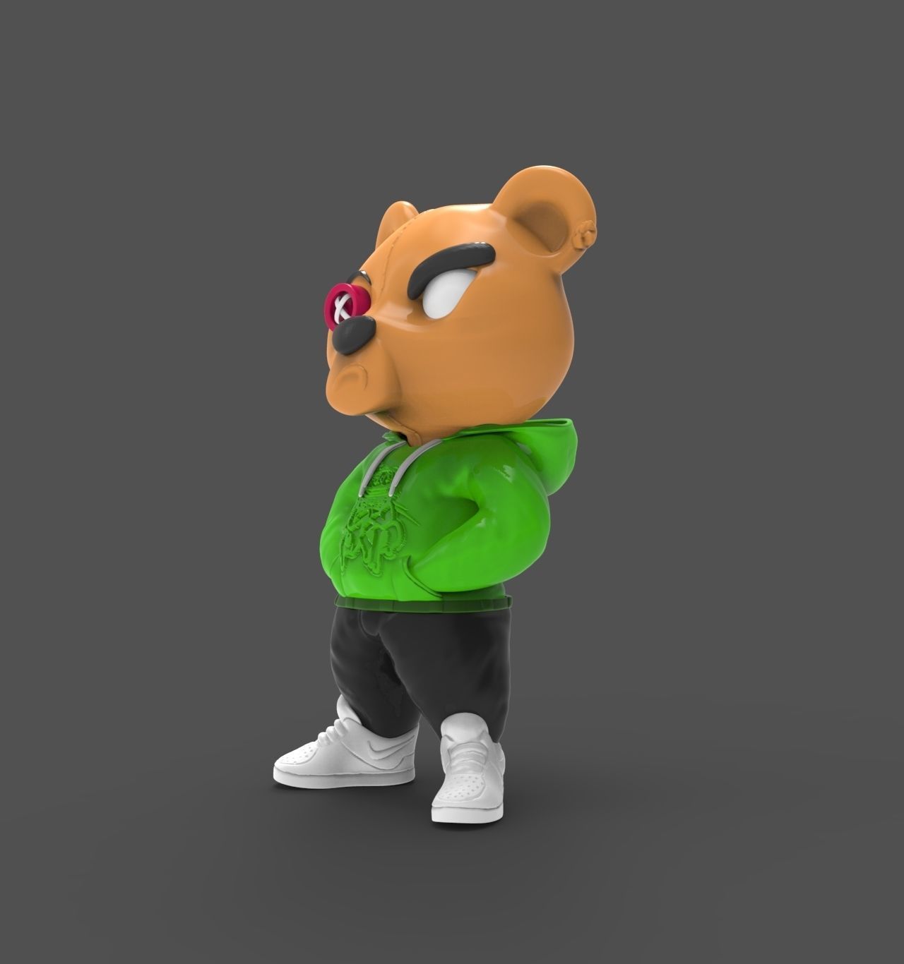 cartoon bear 3D print model_2