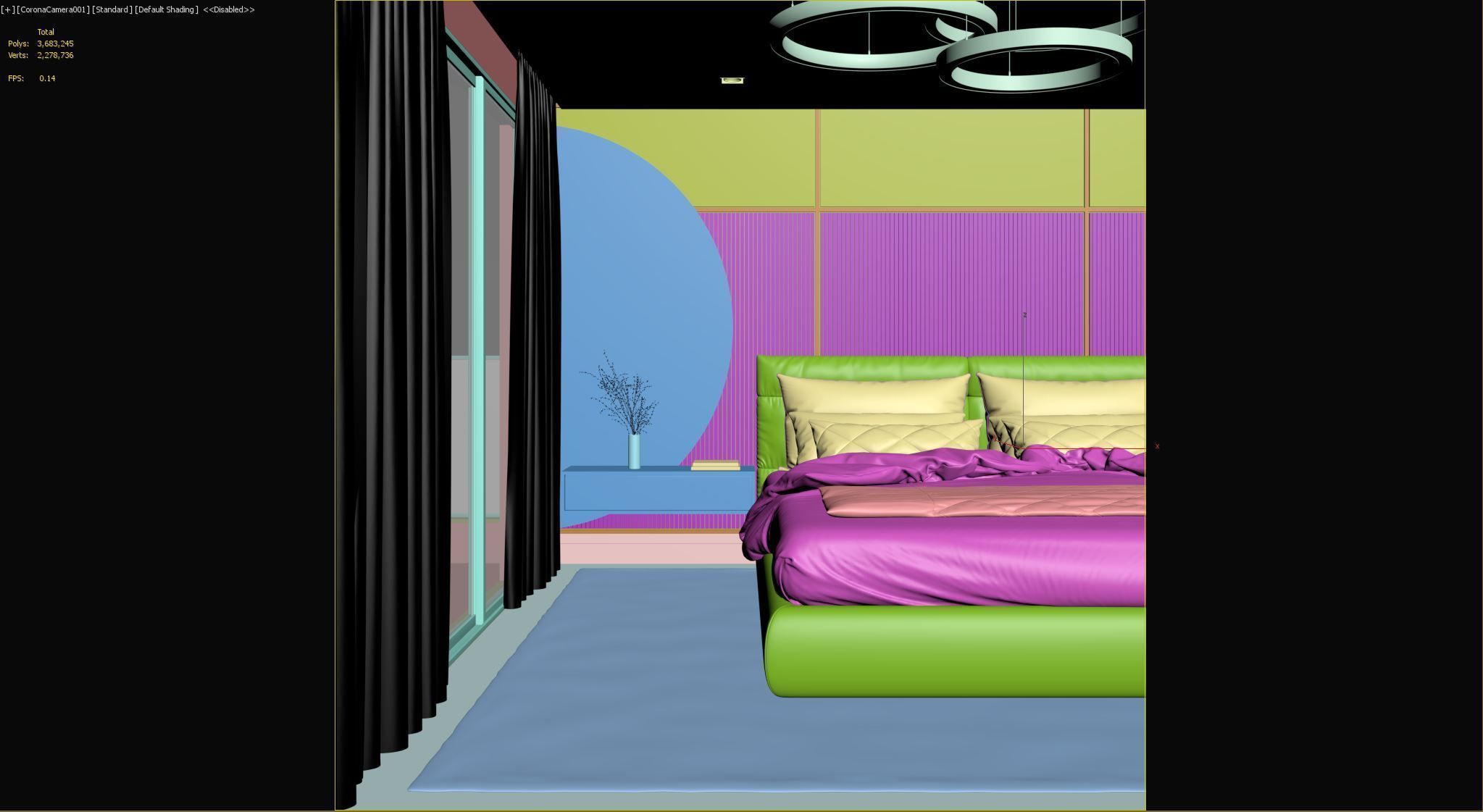 Luxury Master Bedroom 3D model 3D model_3