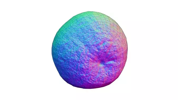 Bahia Orange - Real-Time Scanned Low-poly 3D model 5