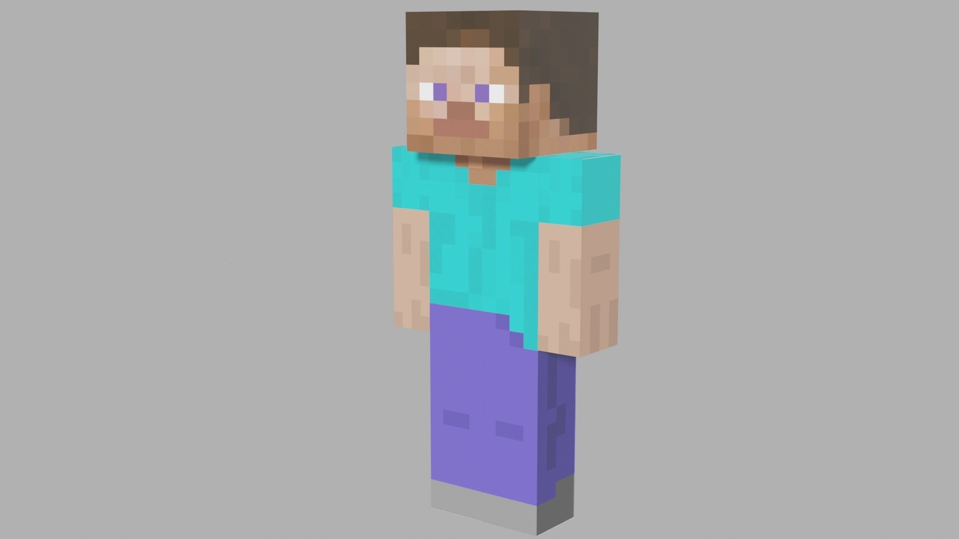 Minecraft Steve Low-poly 3D model_1