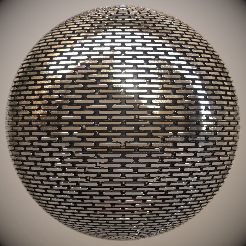 Metal Tiling Floor 3D model_1