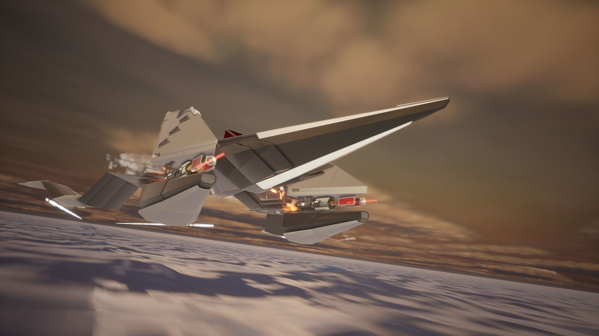 Aircraft X-Wing Low-poly 3D model_9