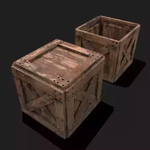 Small Crate Low-poly 3D model