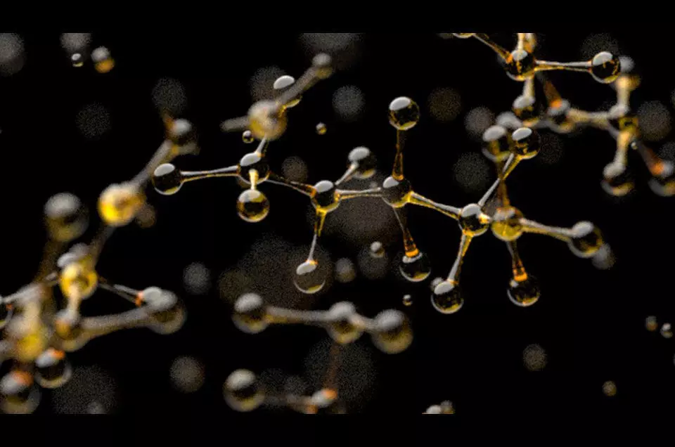molecular Oil combined animation 3D model_0