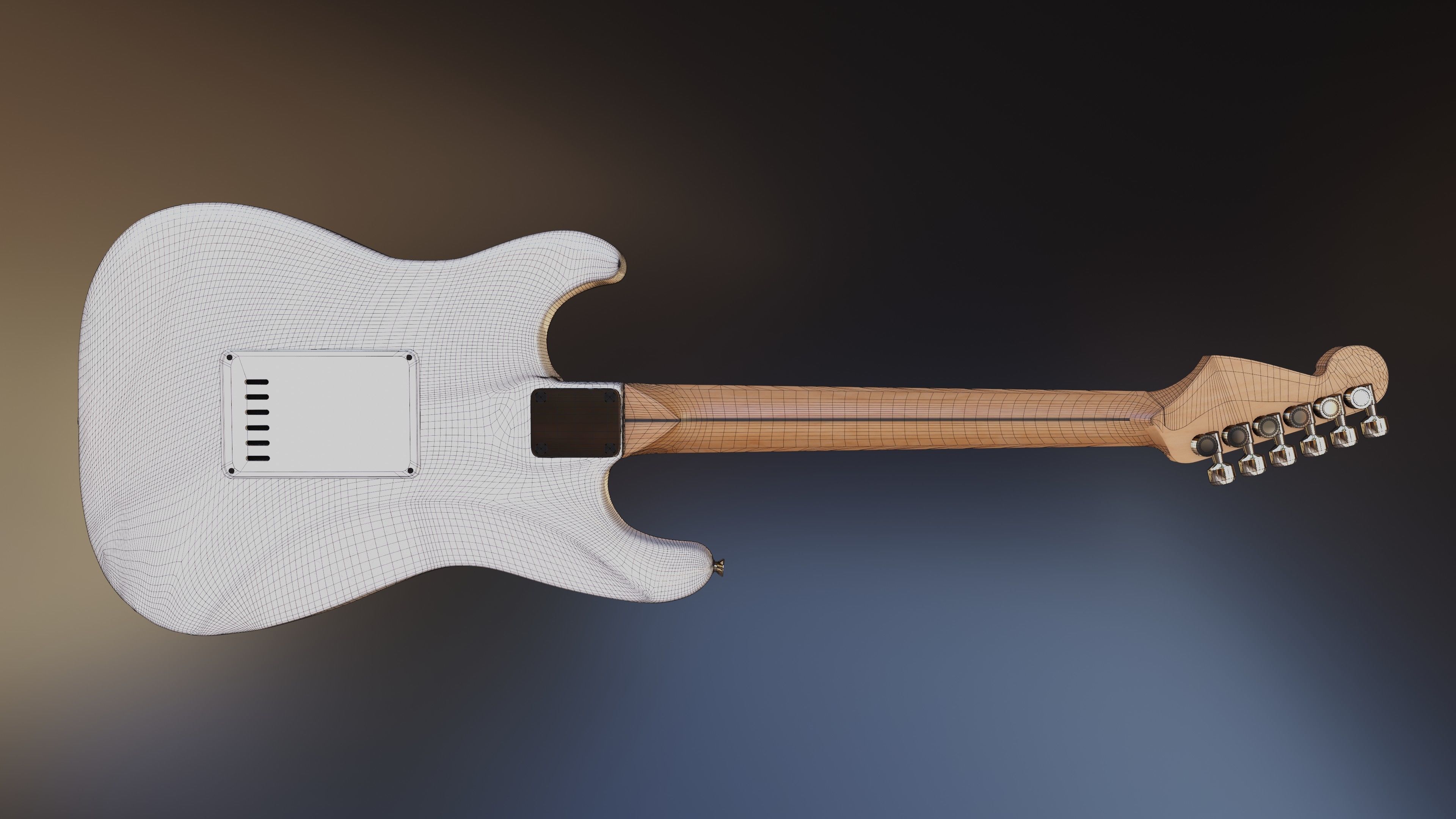 Electric Guitar Stratocaster 3D model_13