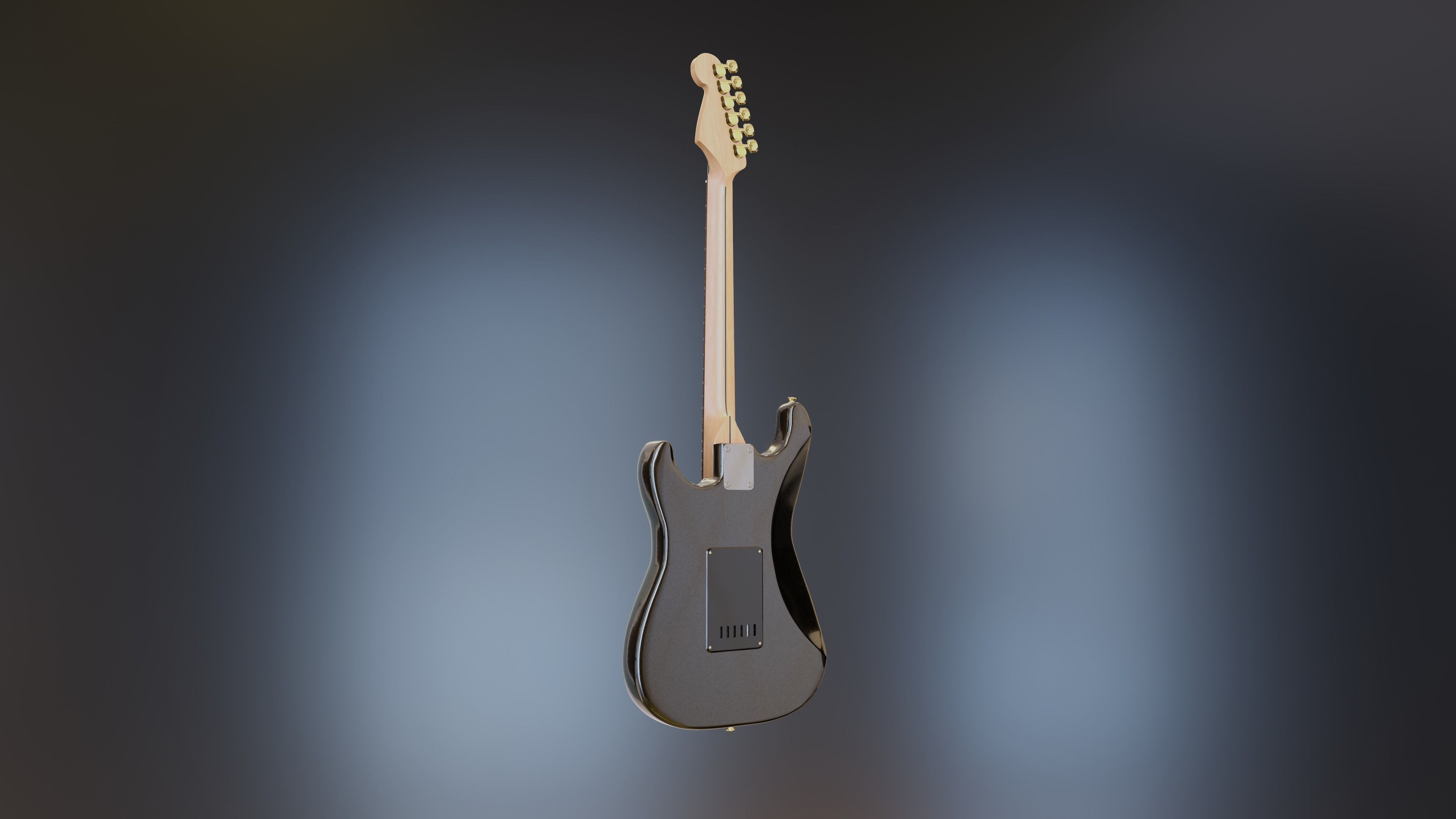 Electric Guitar Stratocaster 3D model_8