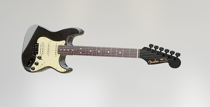 Electric Guitar Stratocaster 3D model