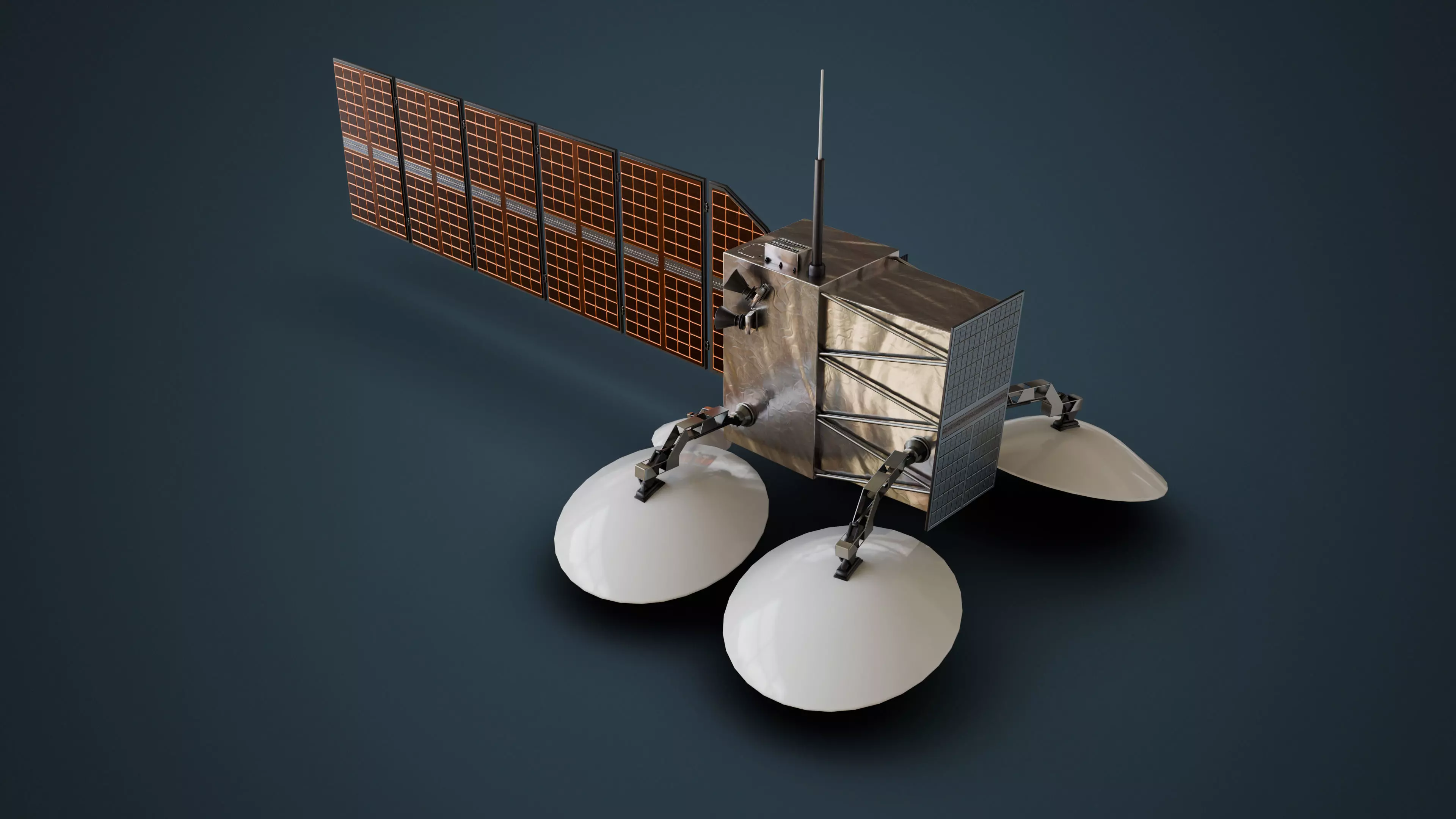 Weather Satellite Low-poly 3D model_2