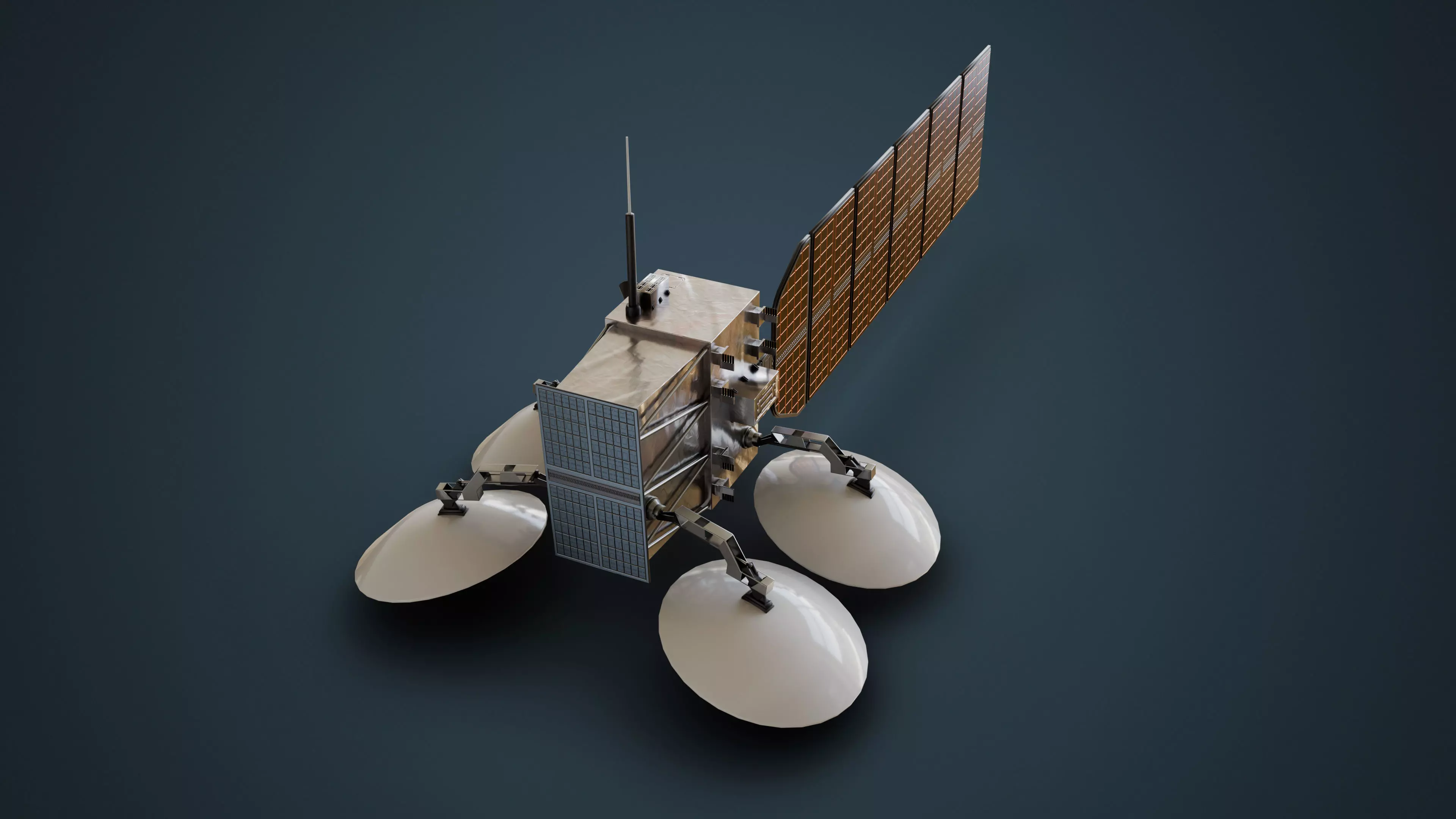 Weather Satellite Low-poly 3D model_3