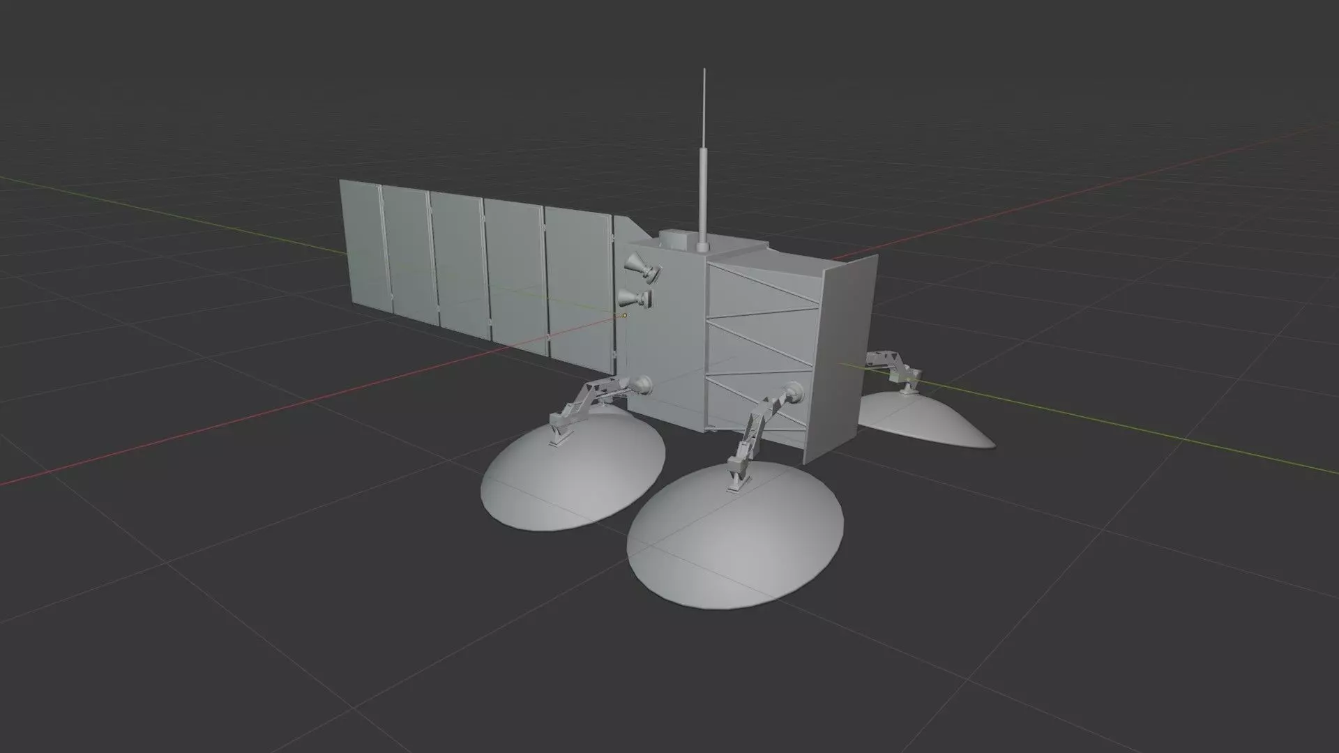 Weather Satellite Low-poly 3D model_11