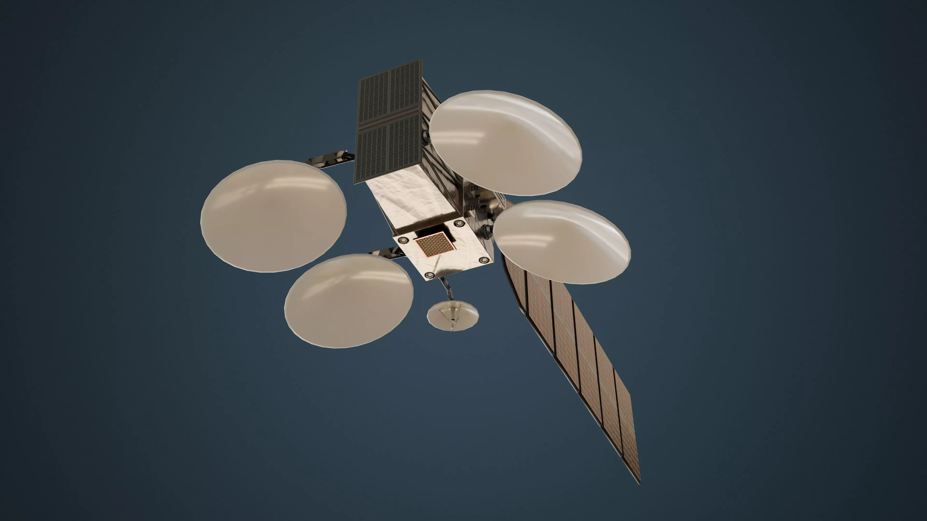 Weather Satellite Low-poly 3D model_9