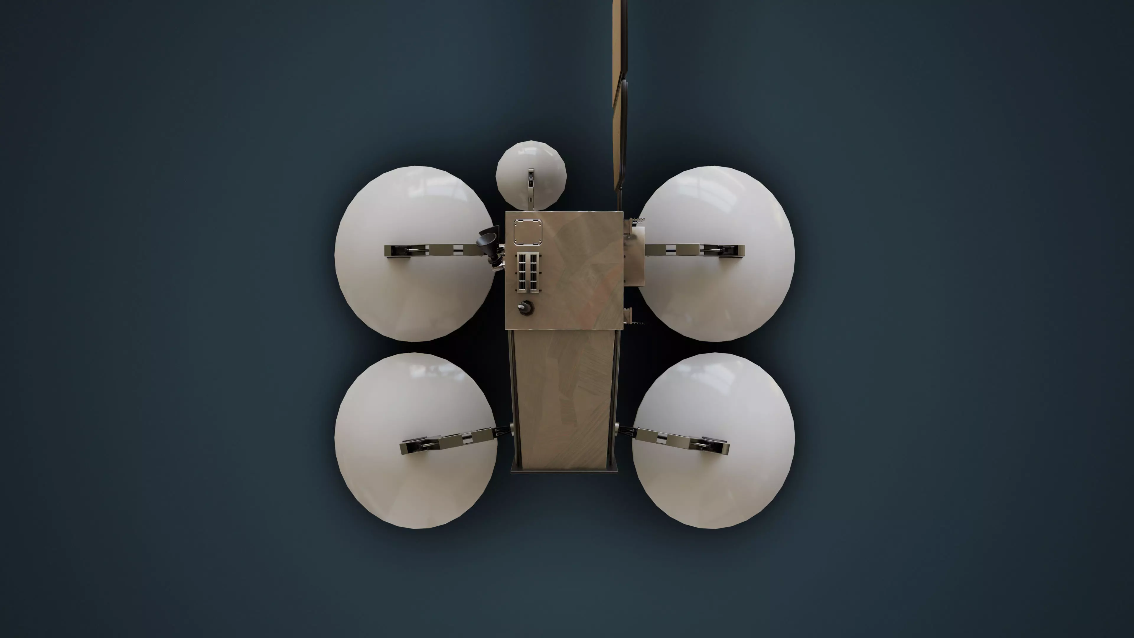 Weather Satellite Low-poly 3D model_7