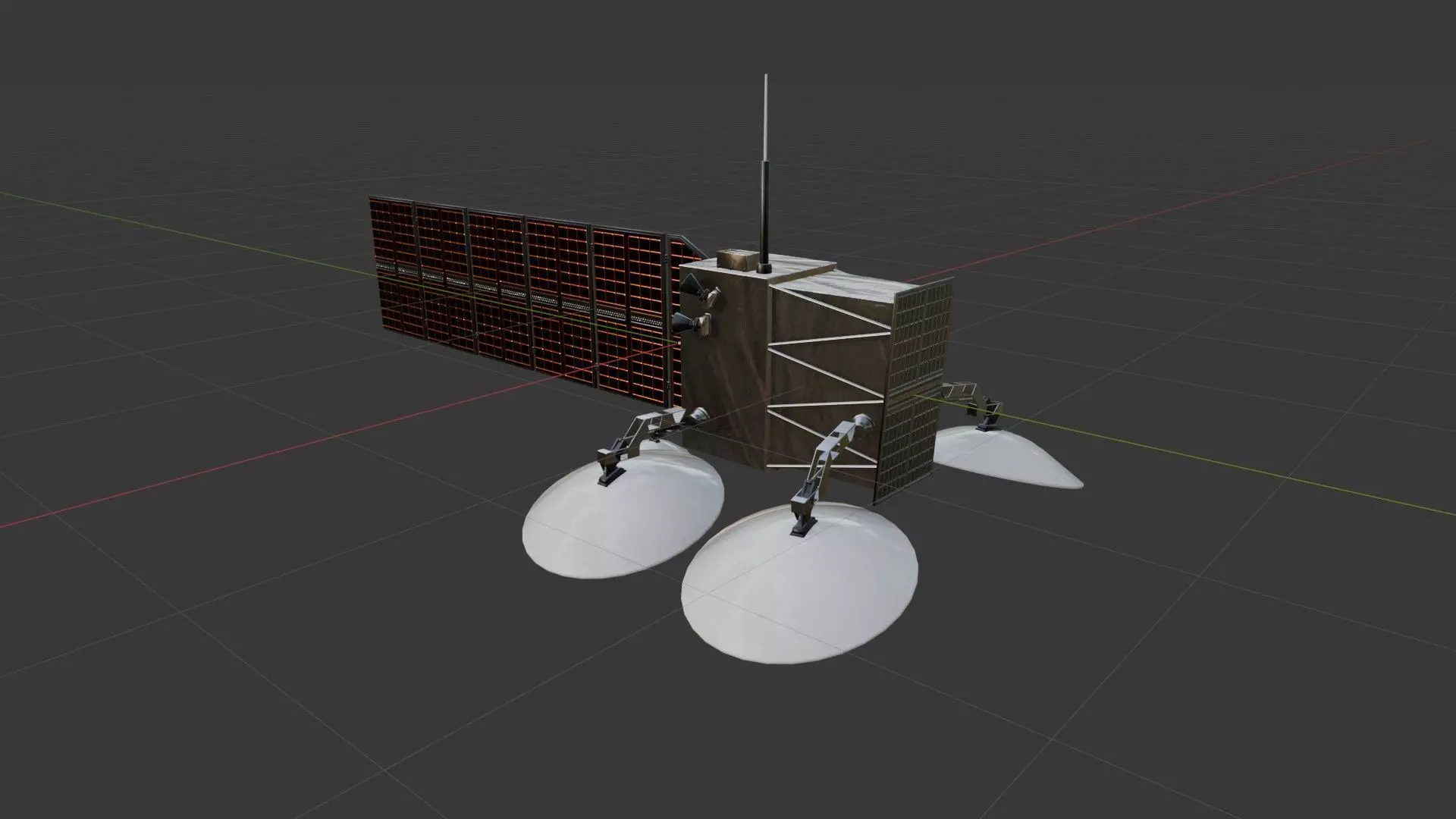 Weather Satellite Low-poly 3D model_10