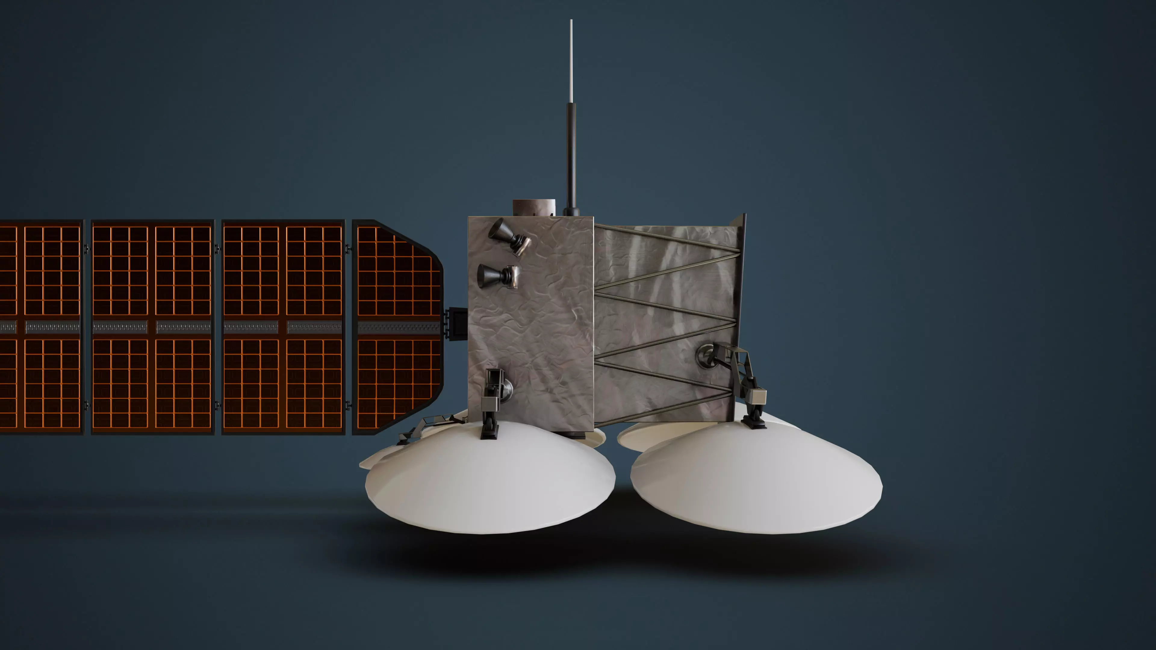 Weather Satellite Low-poly 3D model_8