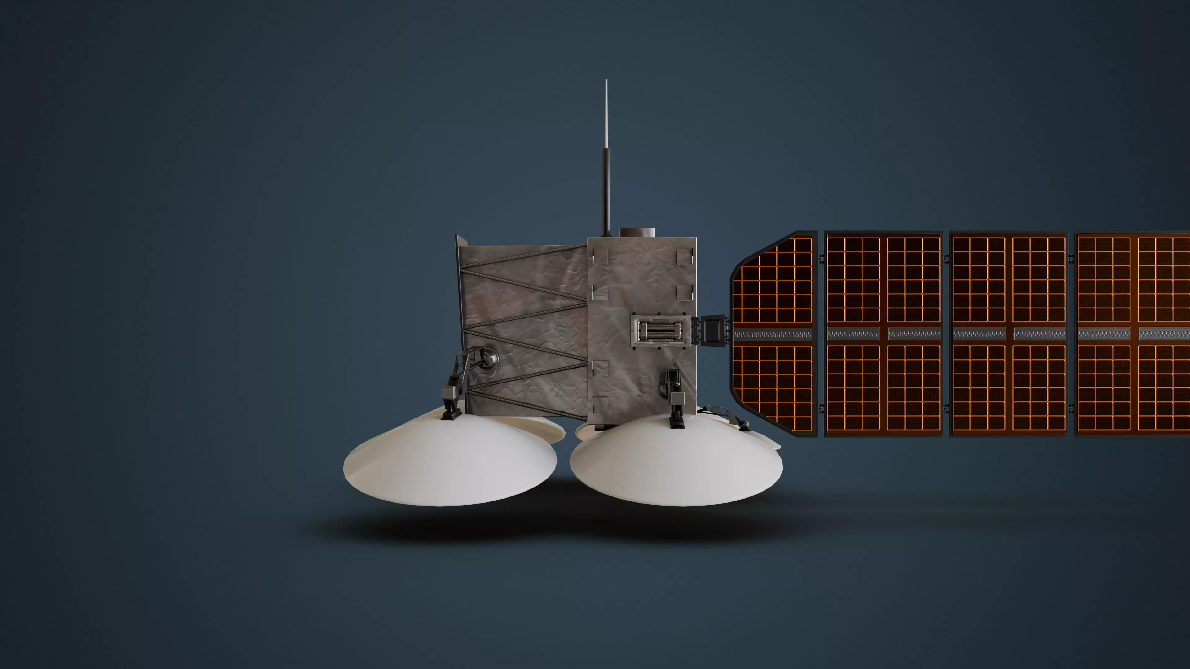 Weather Satellite Low-poly 3D model_6