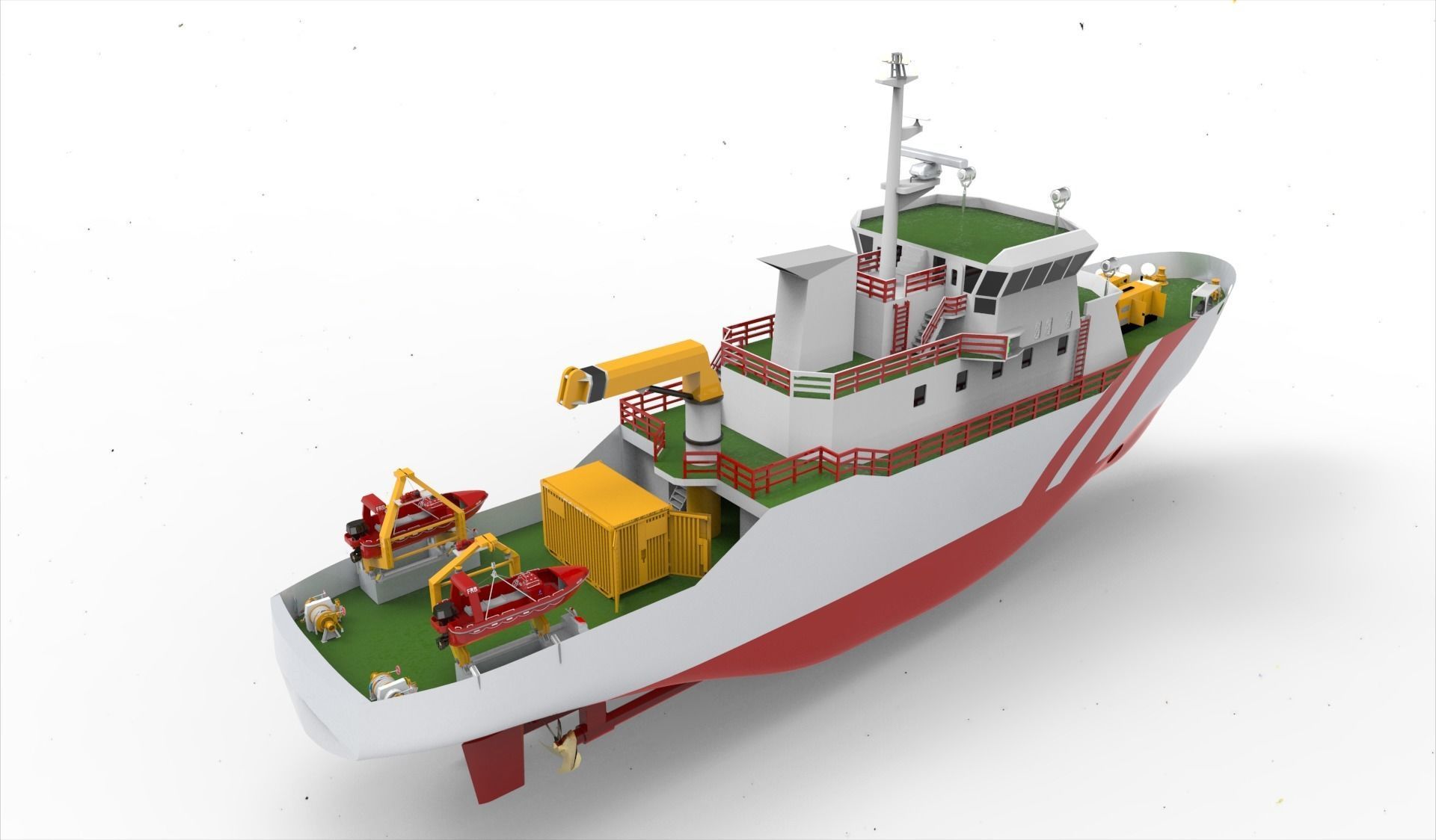Rescue Tugboat 3D model_1