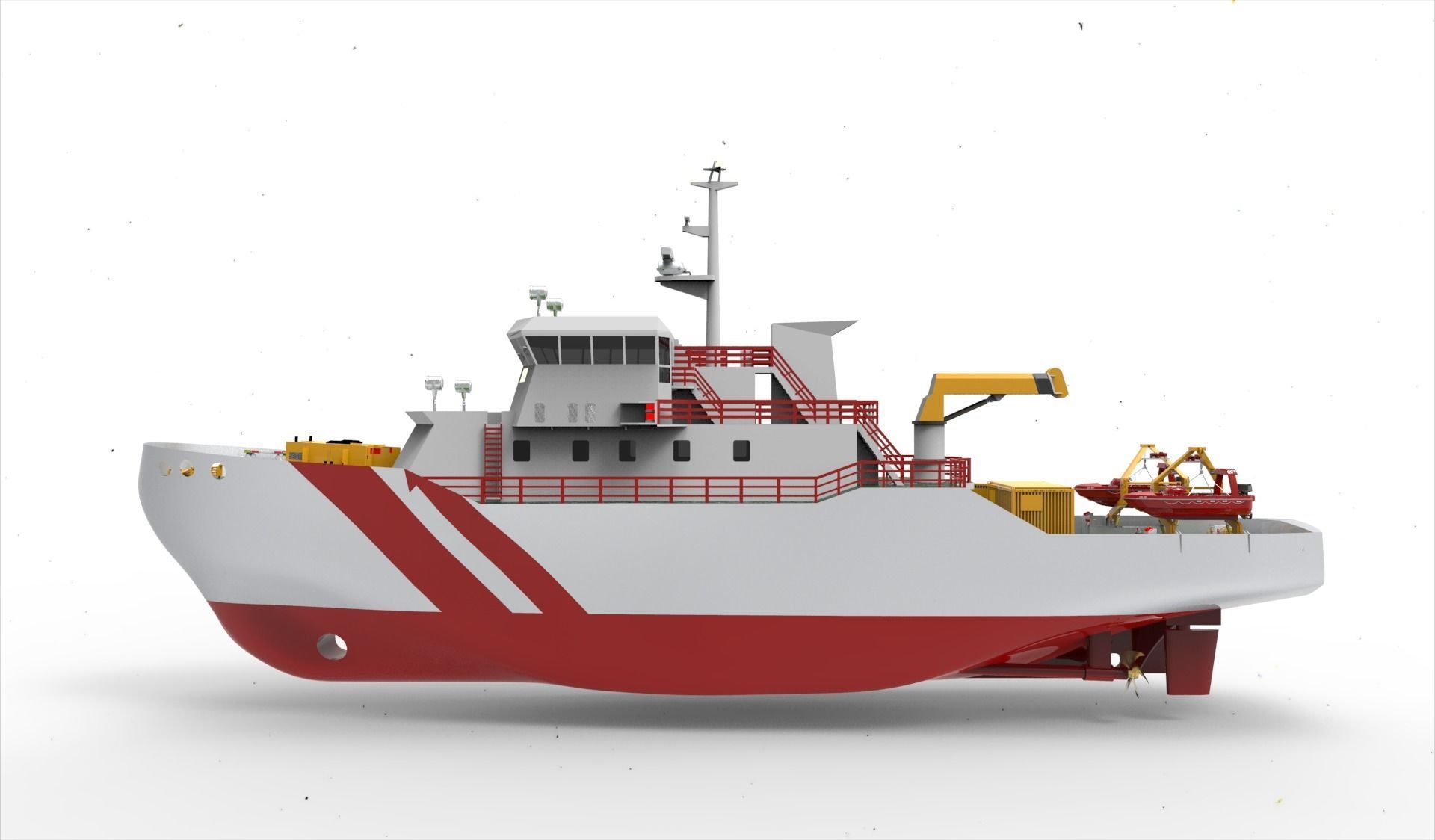 Rescue Tugboat 3D model_3