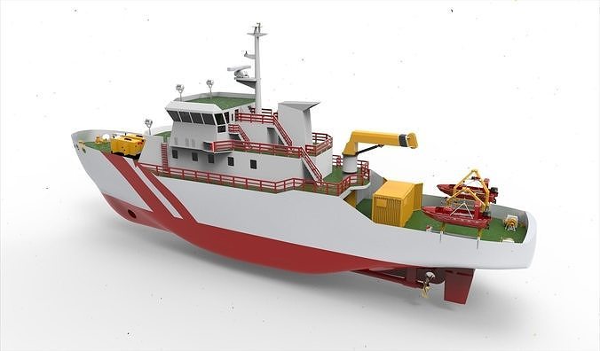 Rescue Tugboat 3D model