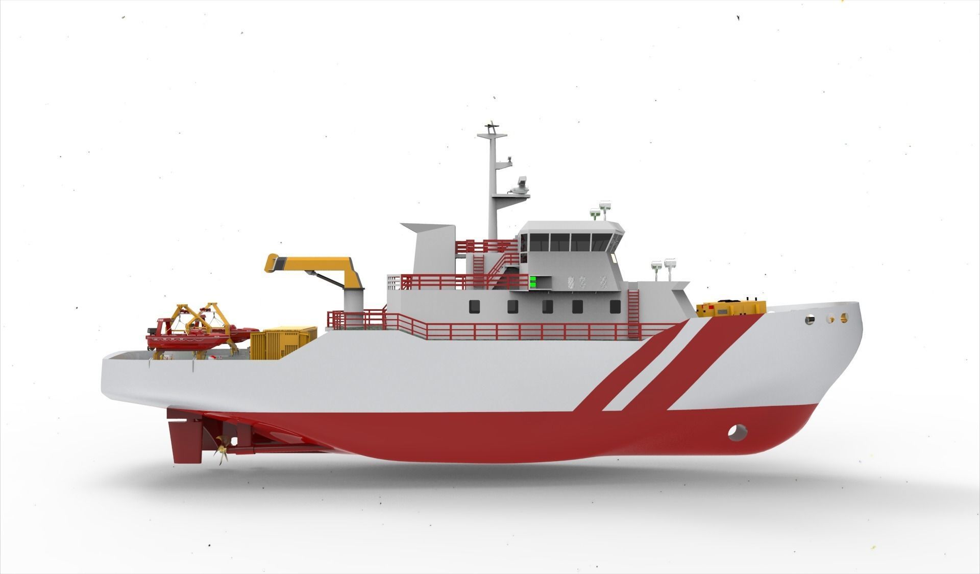 Rescue Tugboat 3D model_2