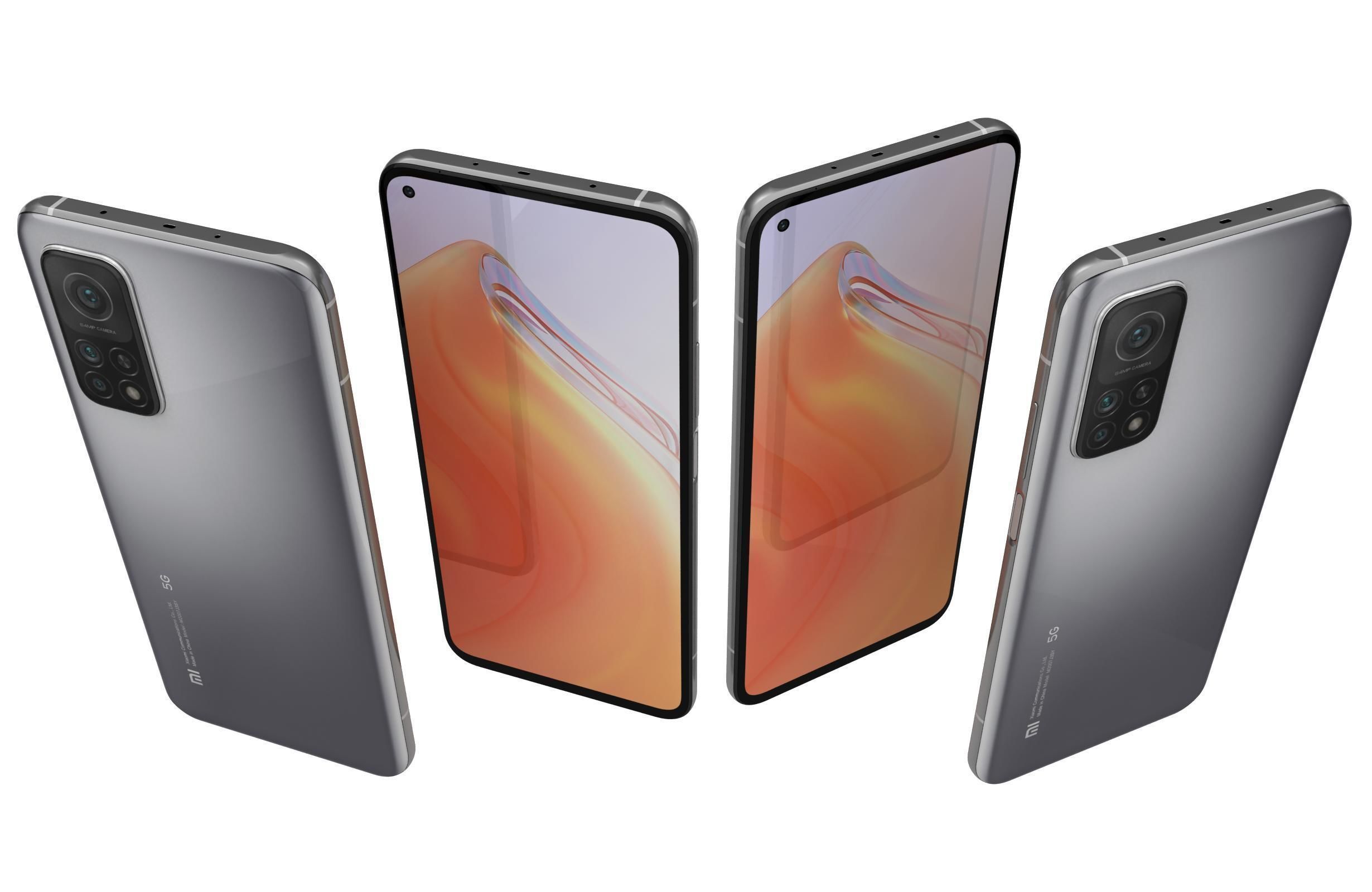 Xiaomi Mi 10T Lunar Silver 3D model_4