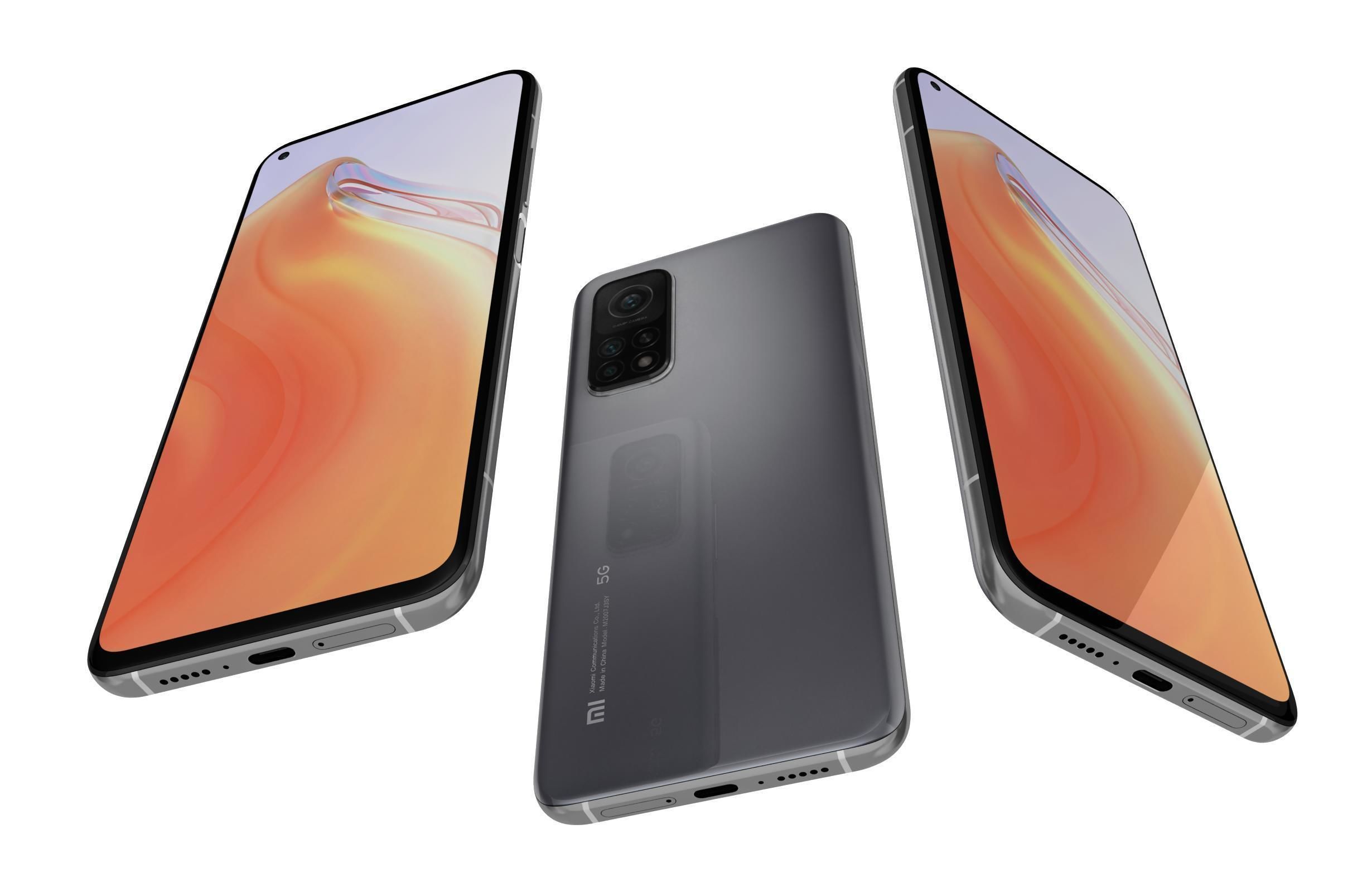 Xiaomi Mi 10T Lunar Silver 3D model_1