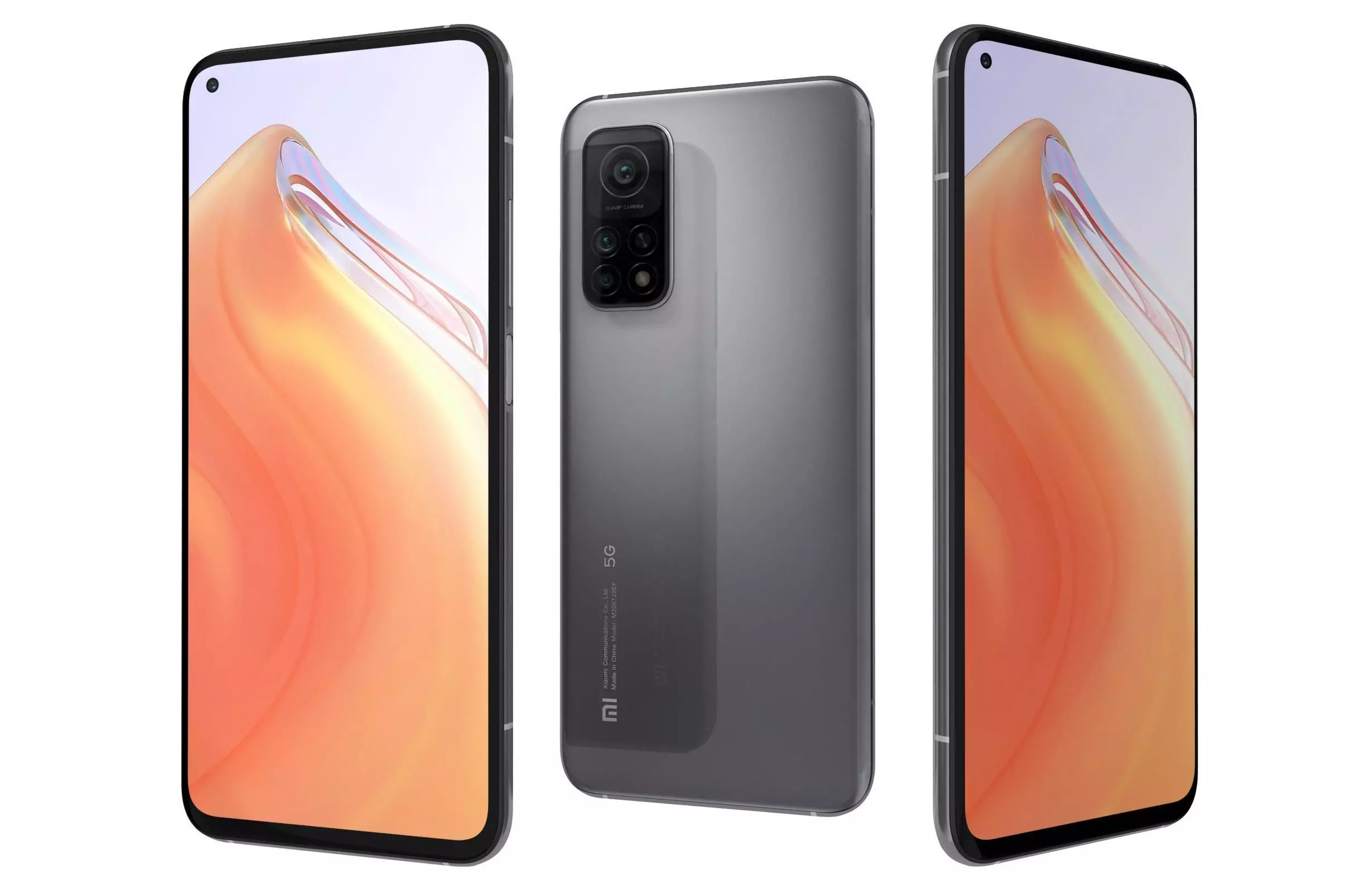 Xiaomi Mi 10T Lunar Silver 3D model_0