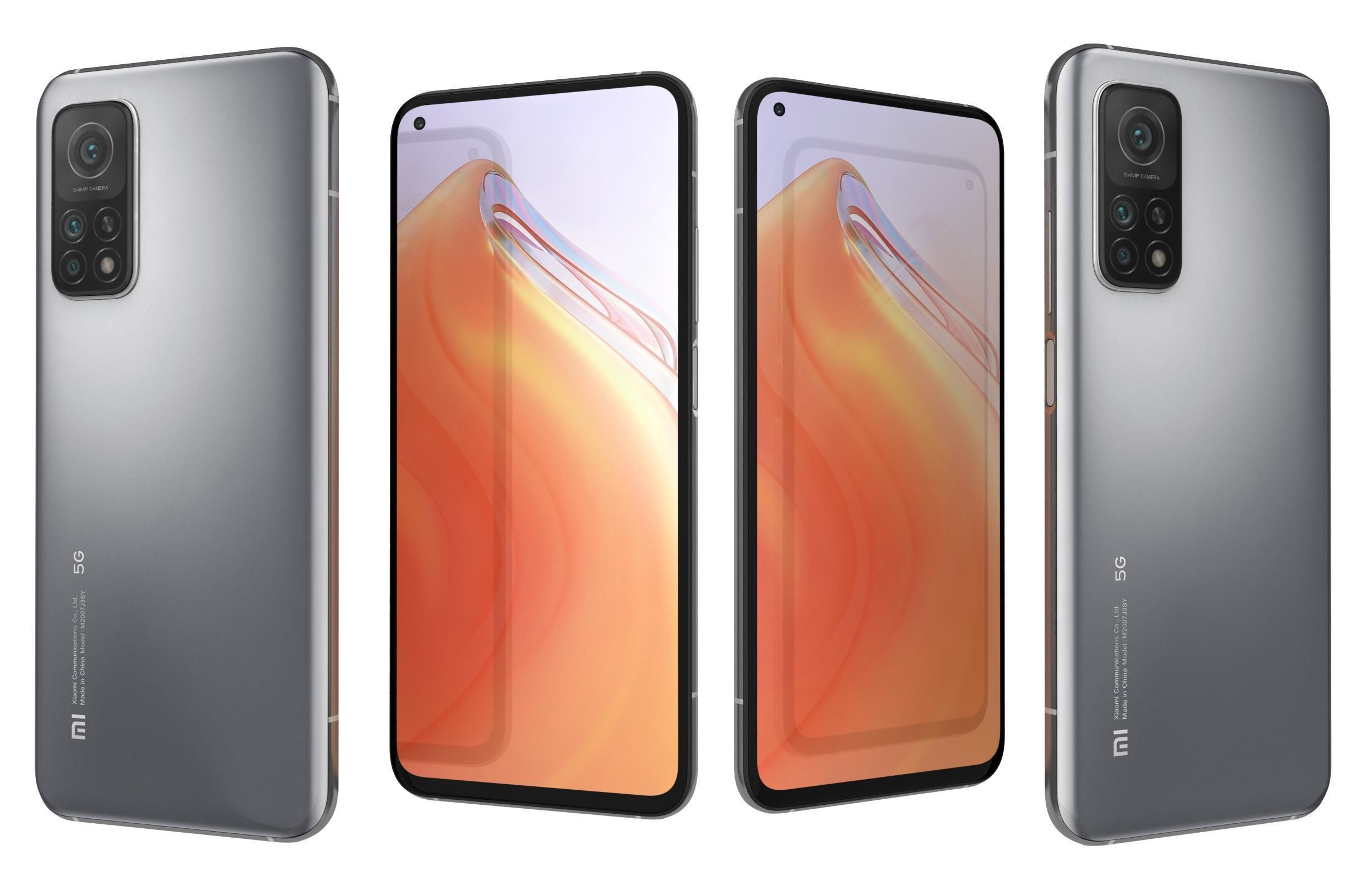 Xiaomi Mi 10T Lunar Silver 3D model_3