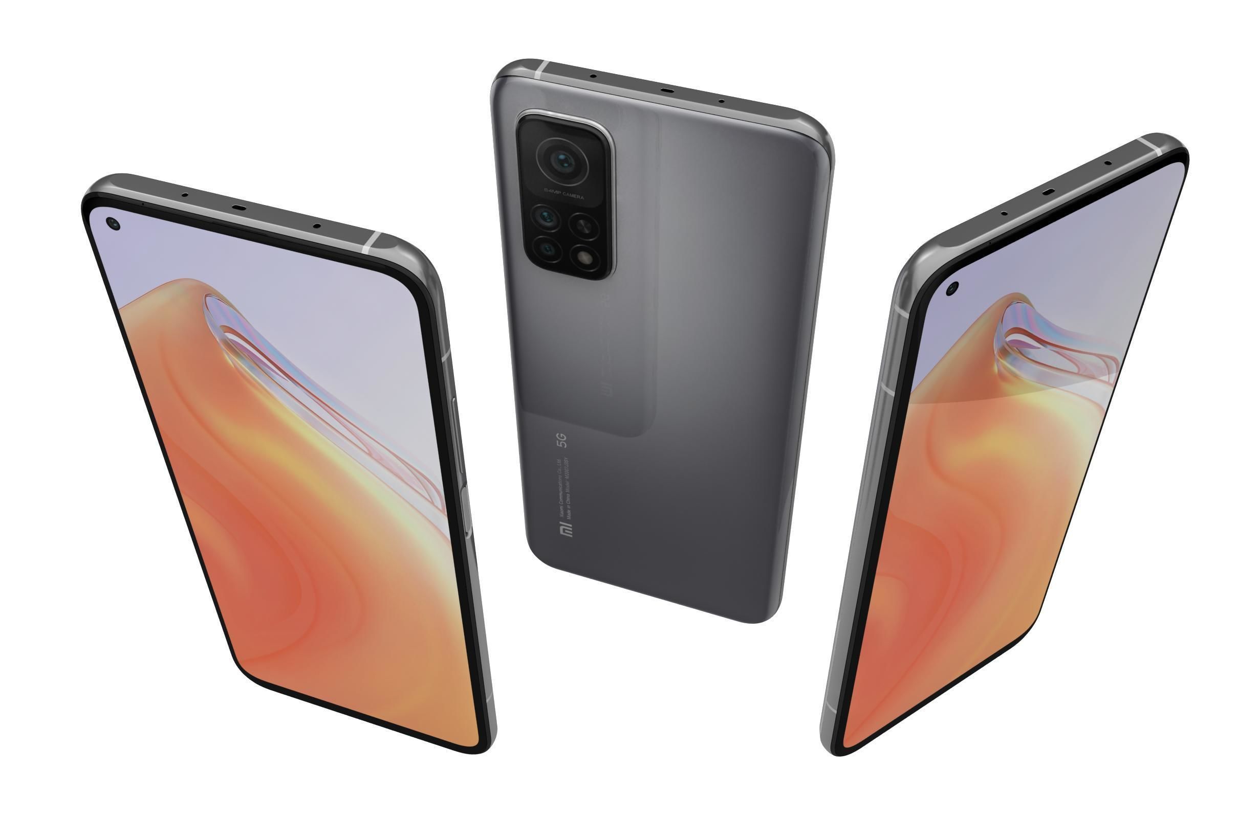 Xiaomi Mi 10T Lunar Silver 3D model_2