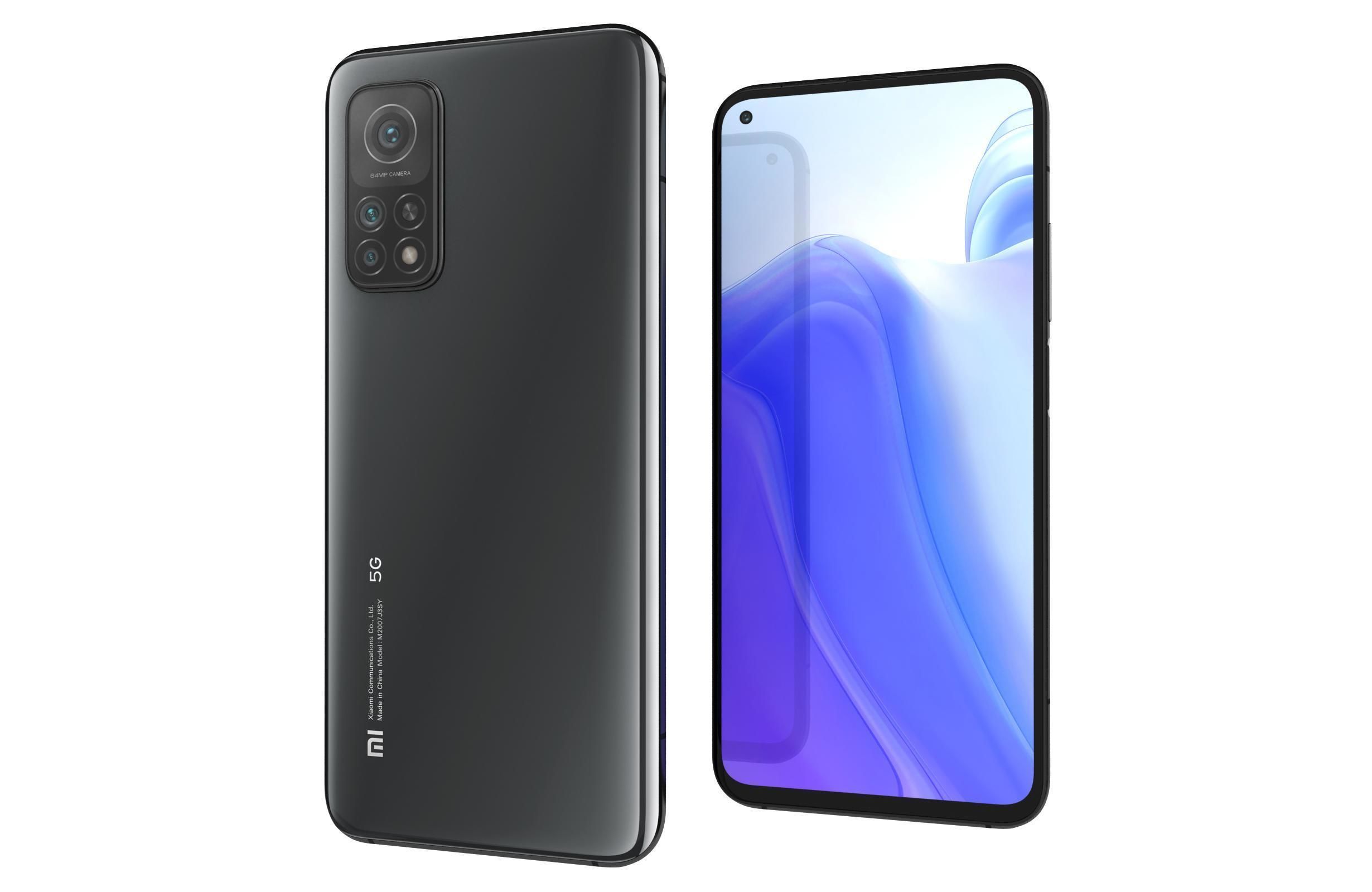 Xiaomi Mi 10T Cosmic Black And Lunar Silver 3D model_17