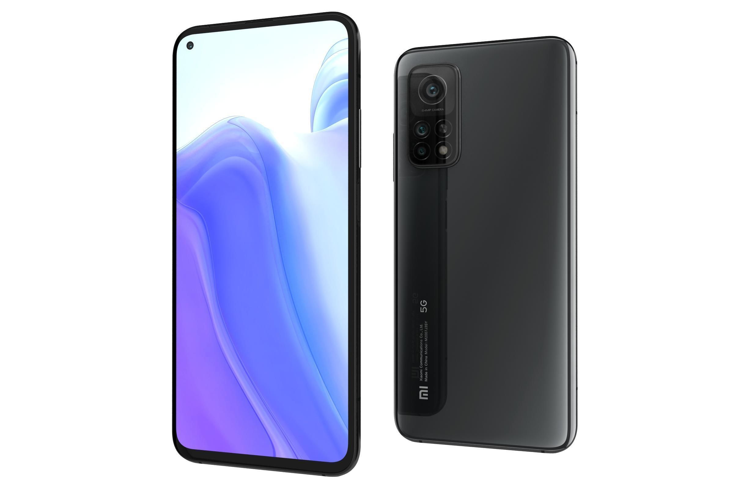 Xiaomi Mi 10T Cosmic Black And Lunar Silver 3D model_15