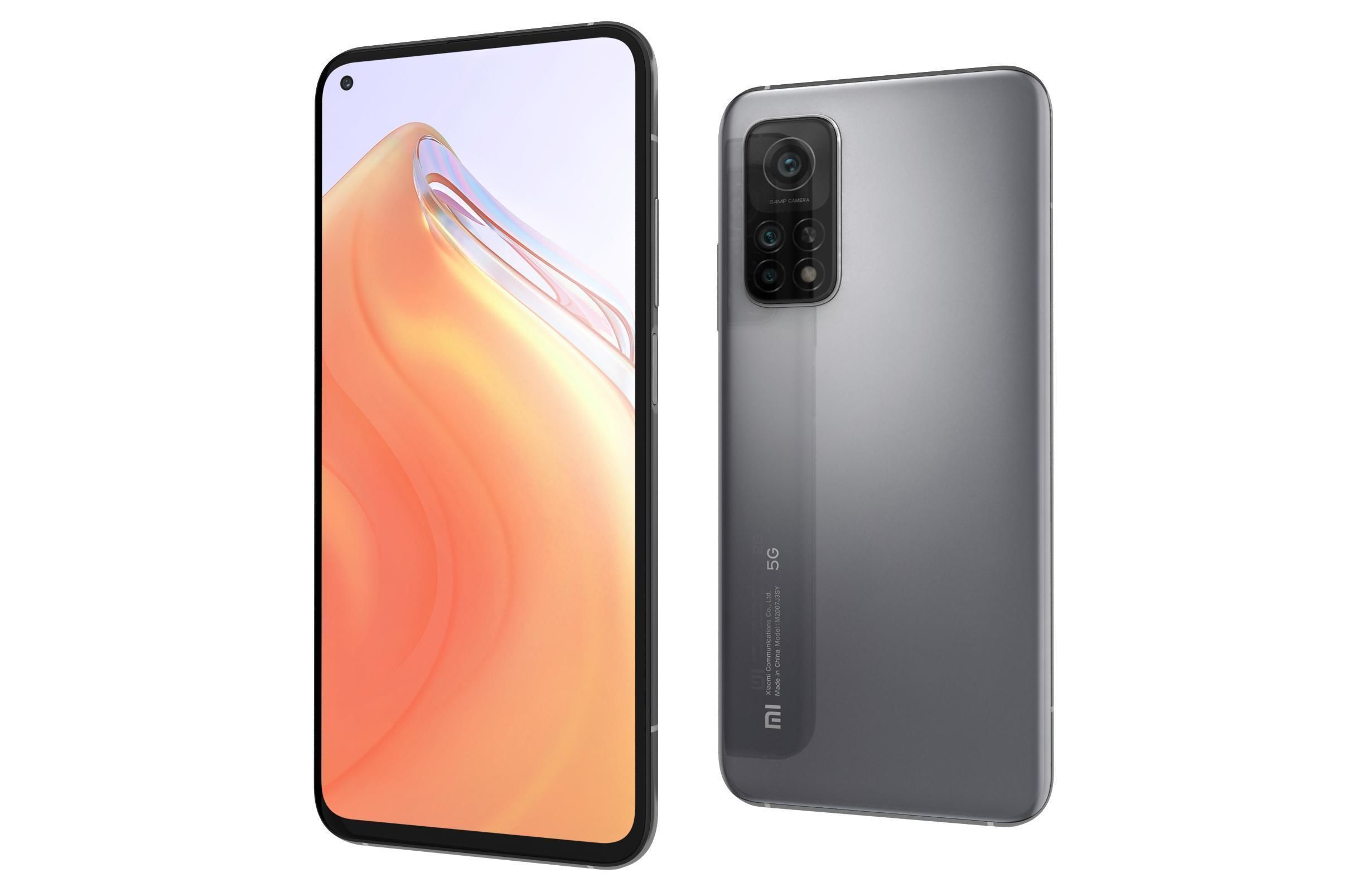 Xiaomi Mi 10T Cosmic Black And Lunar Silver 3D model_16