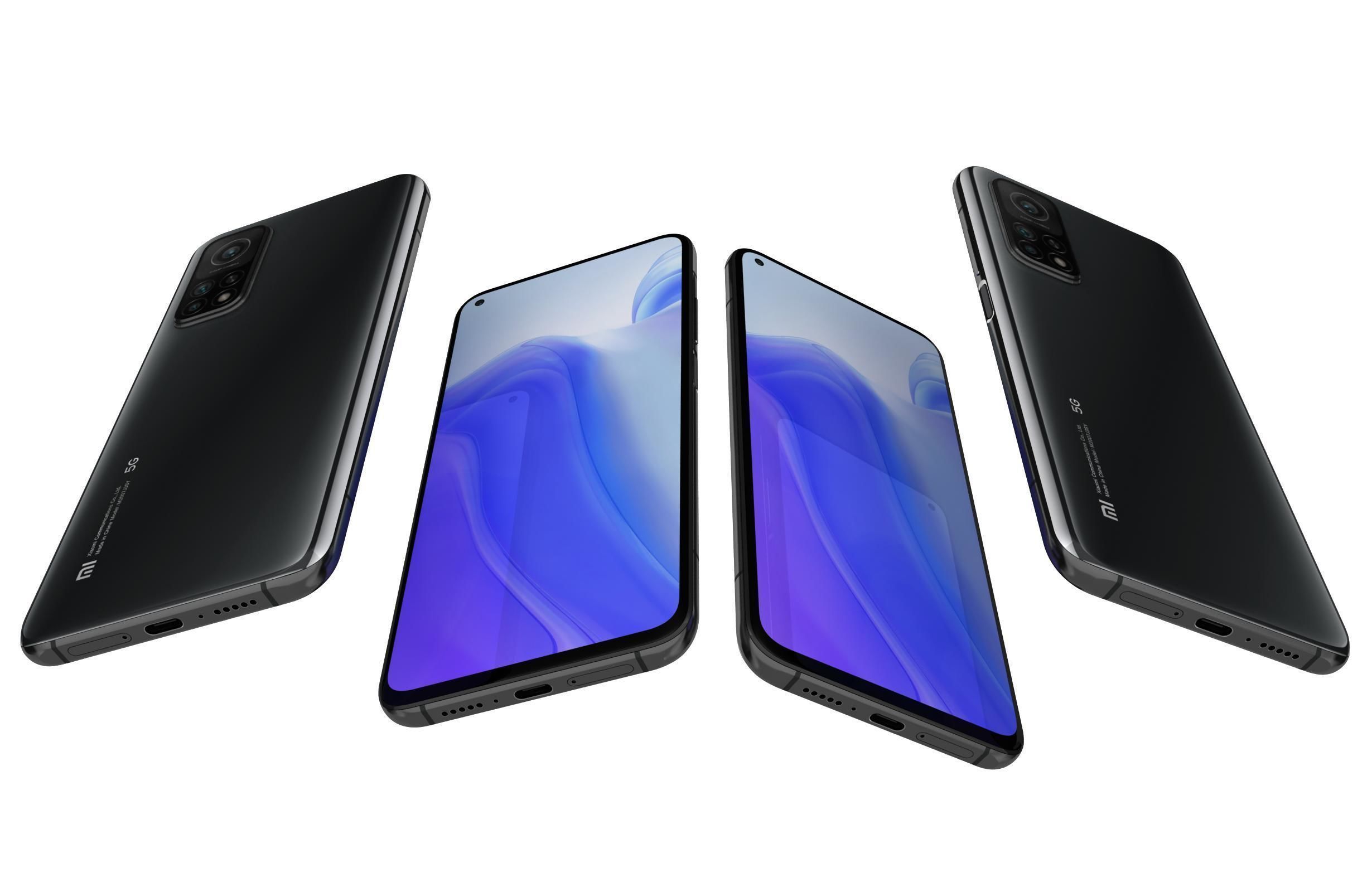 Xiaomi Mi 10T Cosmic Black And Lunar Silver 3D model_27