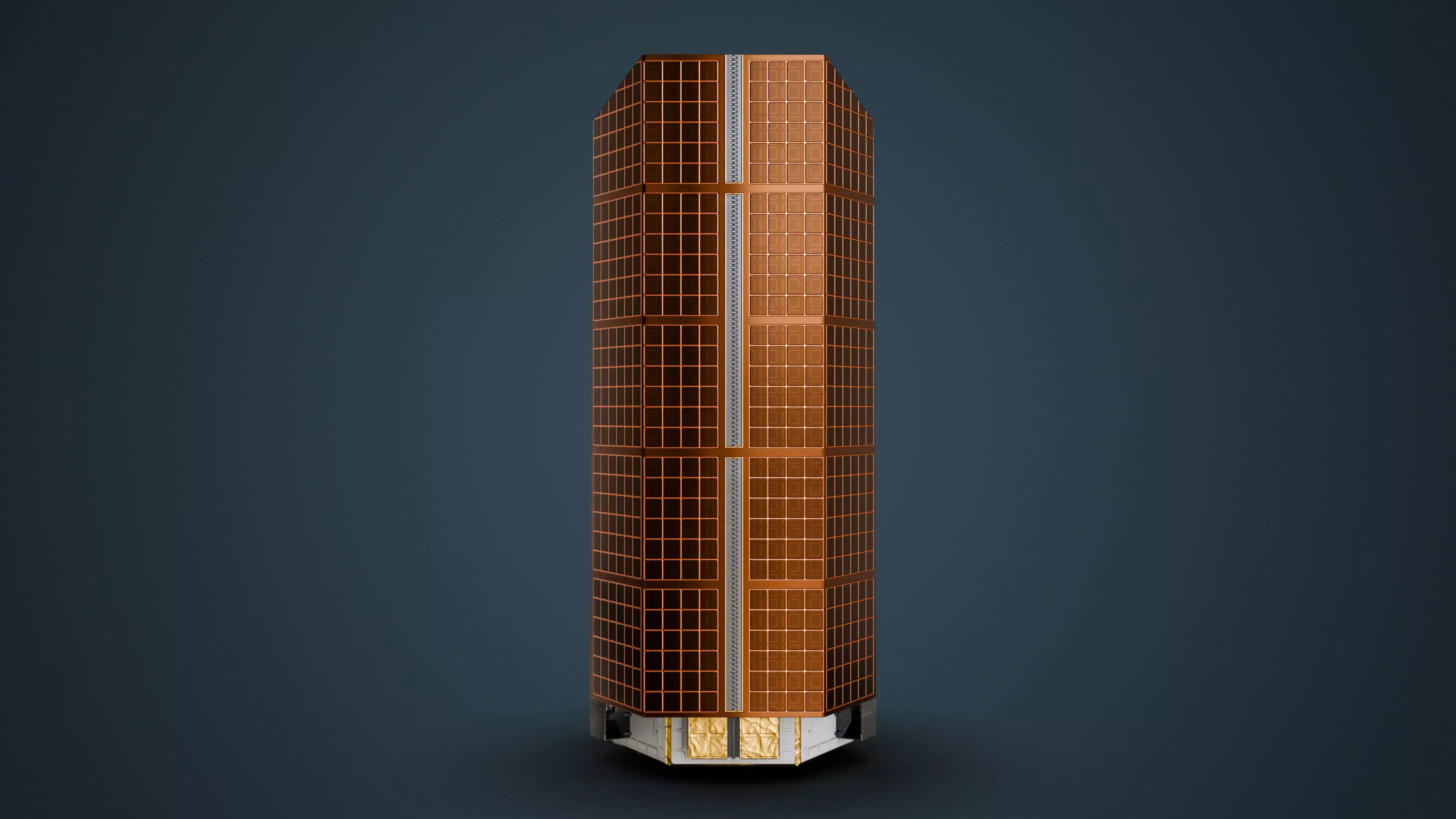 Space Telescope Low-poly 3D model_8