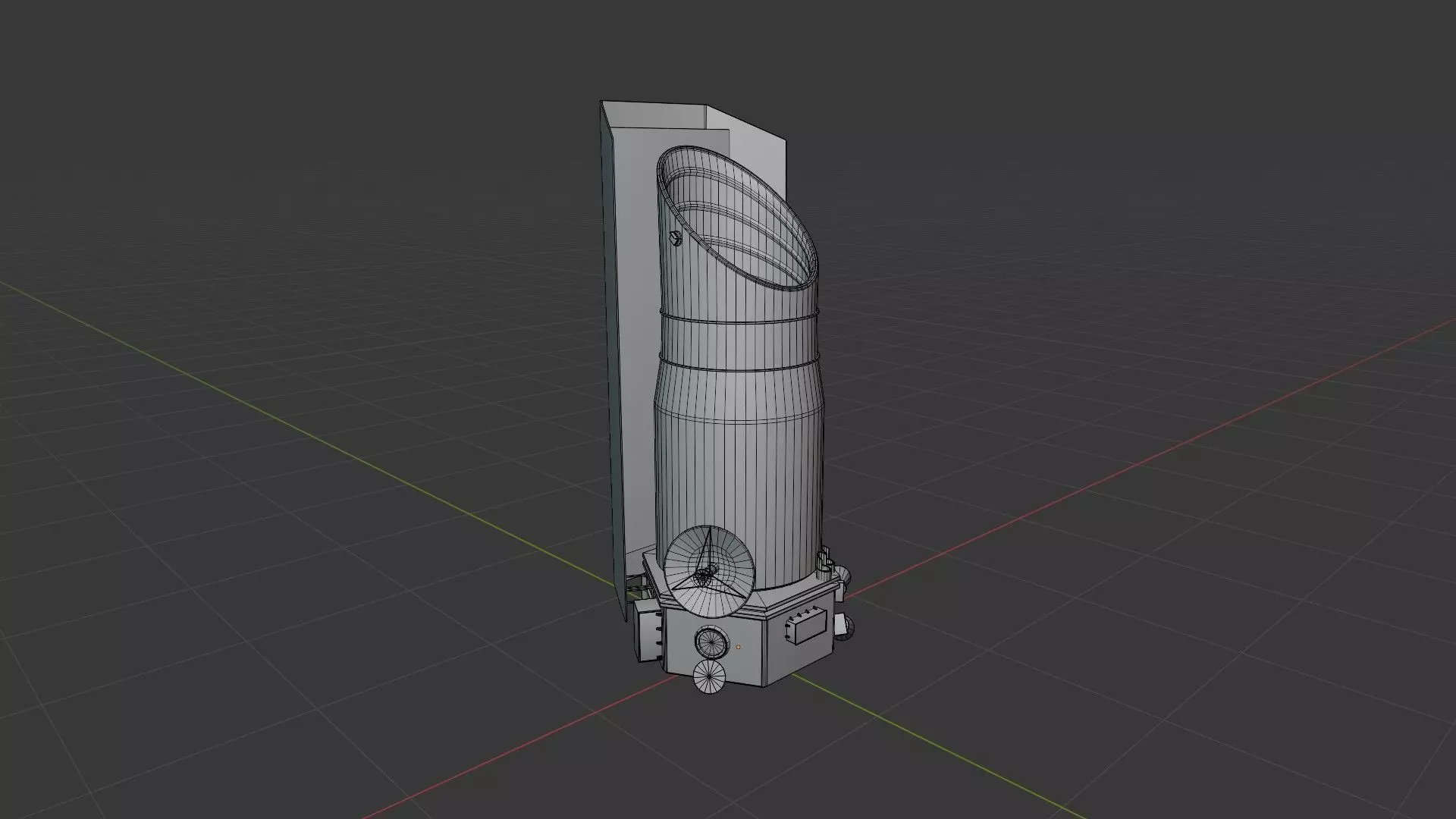 Space Telescope Low-poly 3D model_12