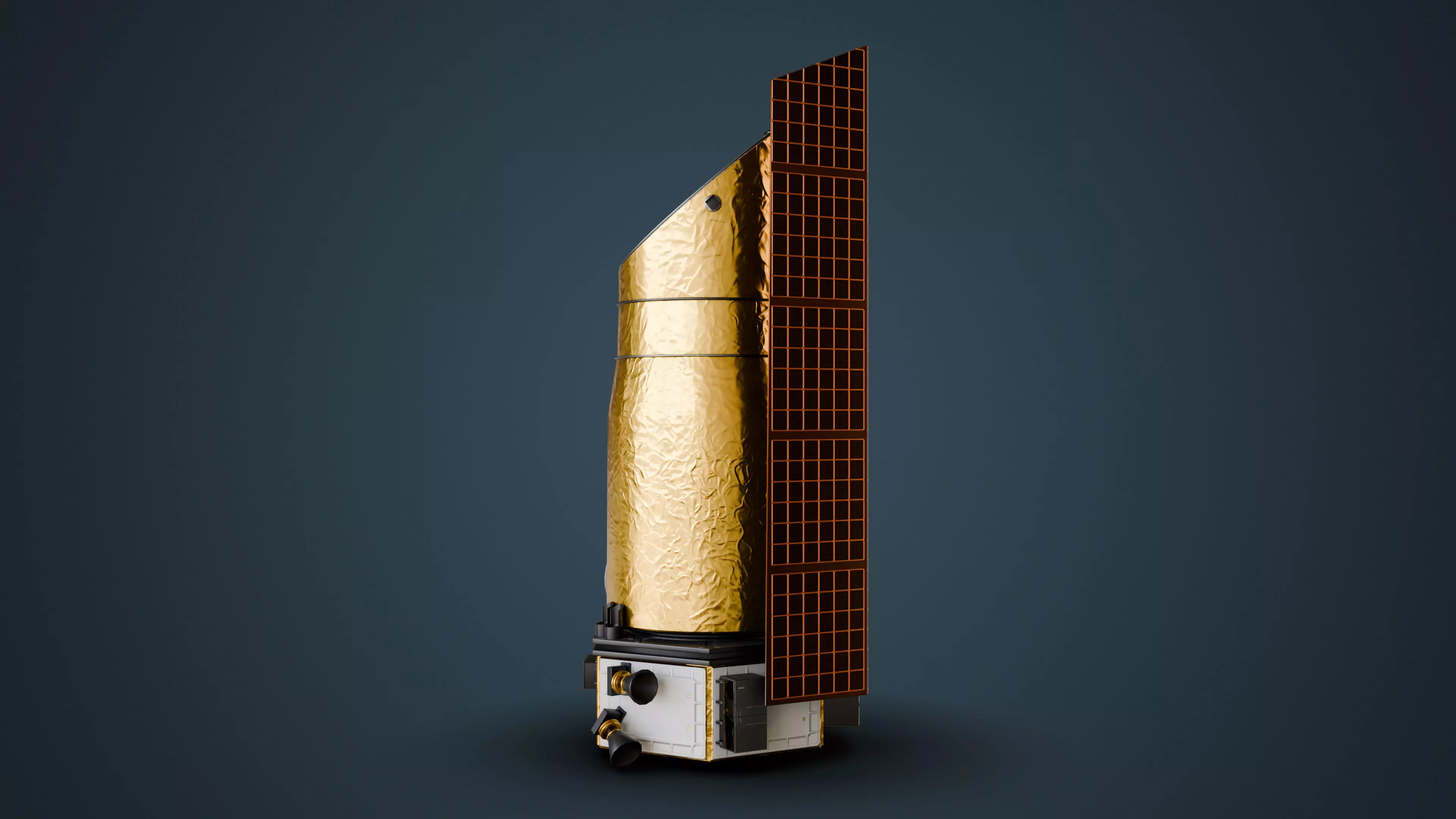 Space Telescope Low-poly 3D model_6