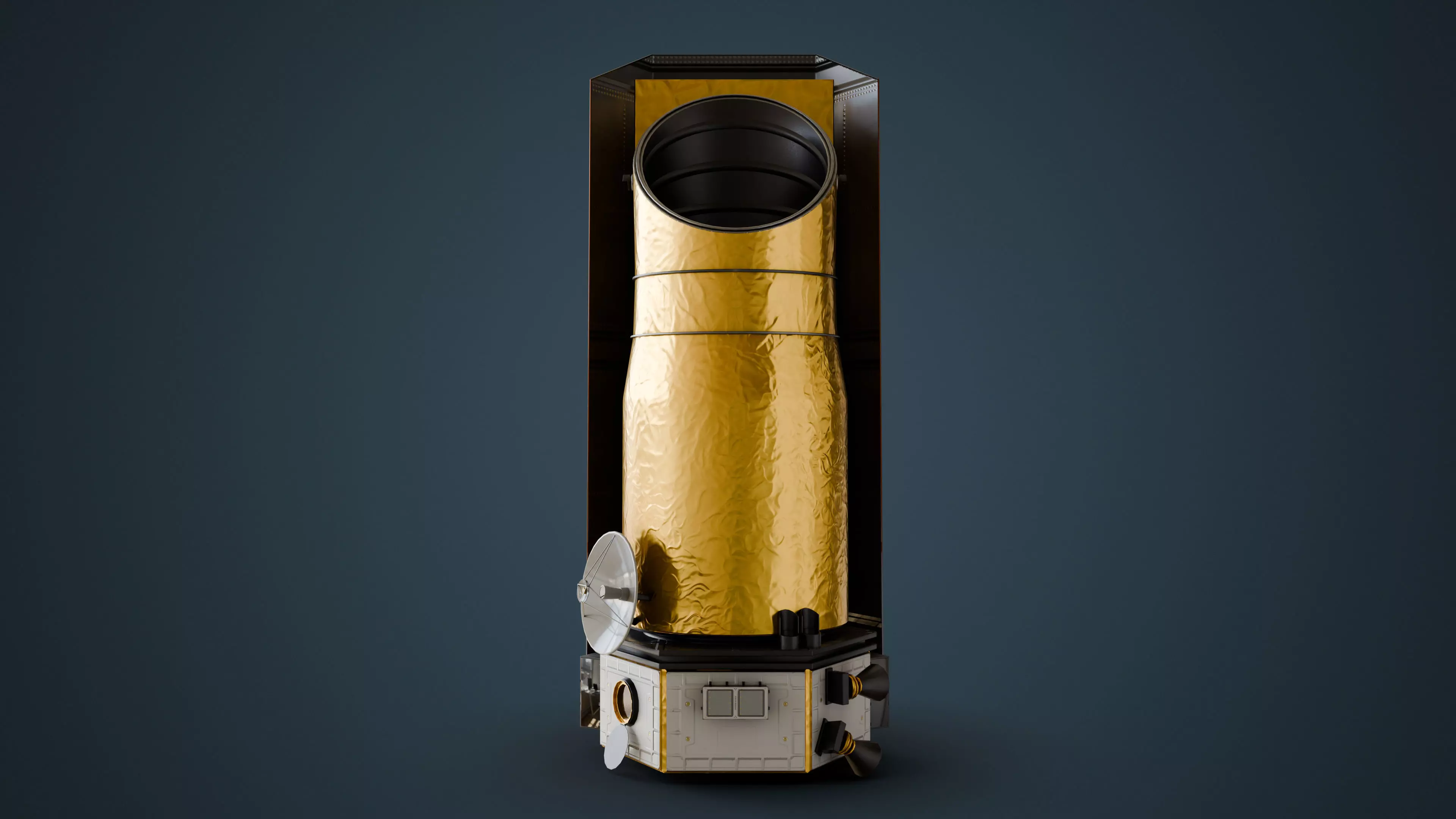 Space Telescope Low-poly 3D model_5
